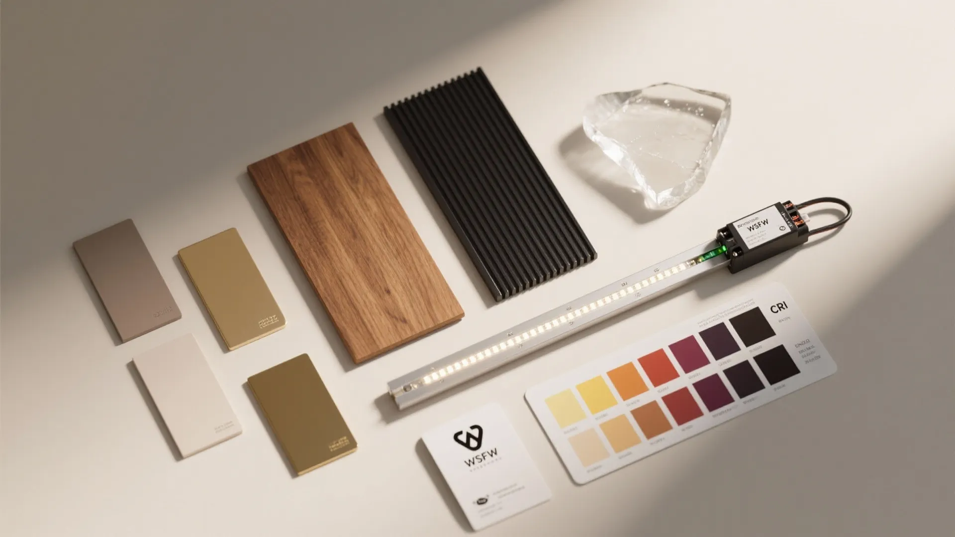 Picture lights and wall-mounted task bars