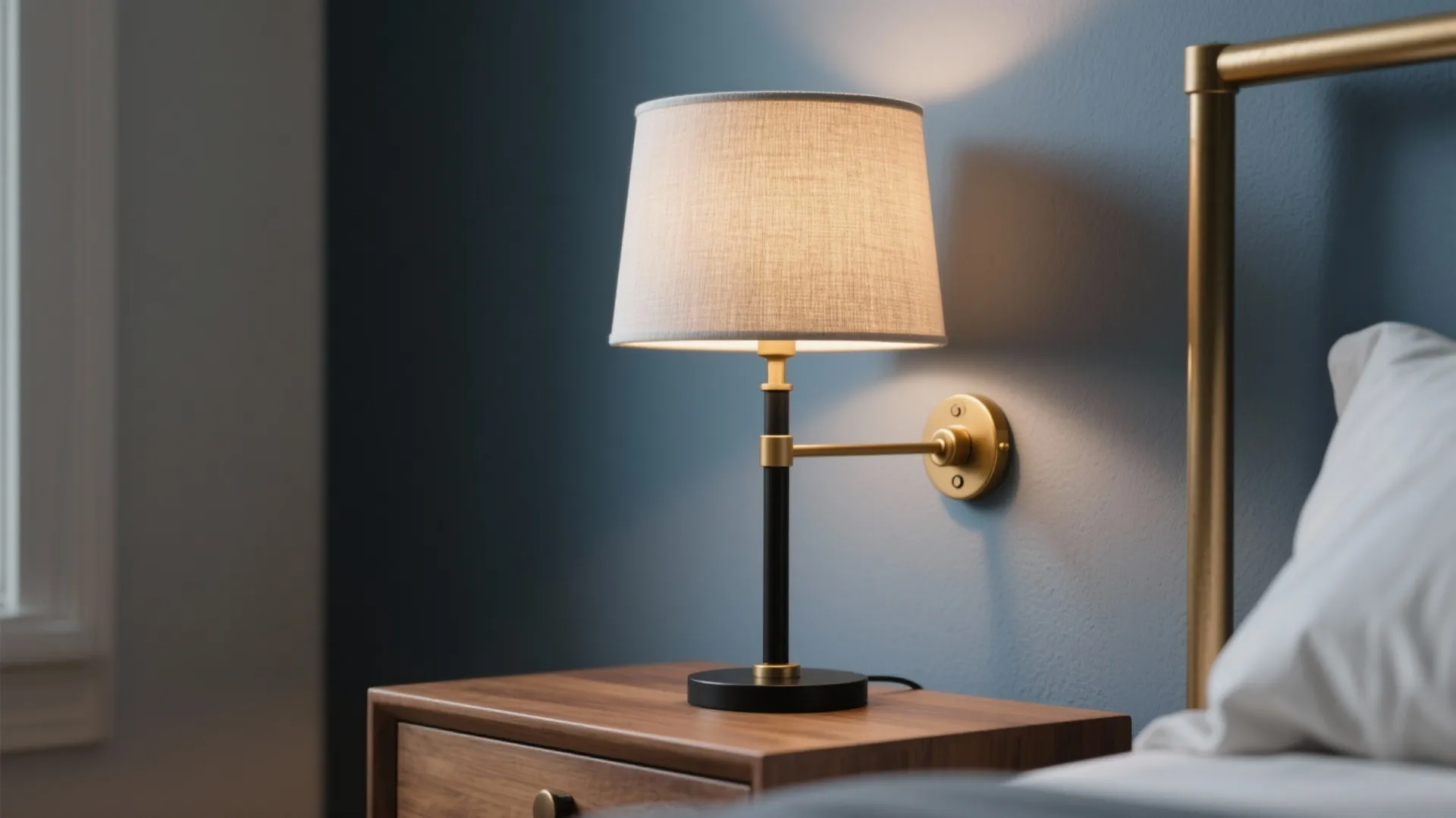 4) Warm up blues and grays with lighting and metals