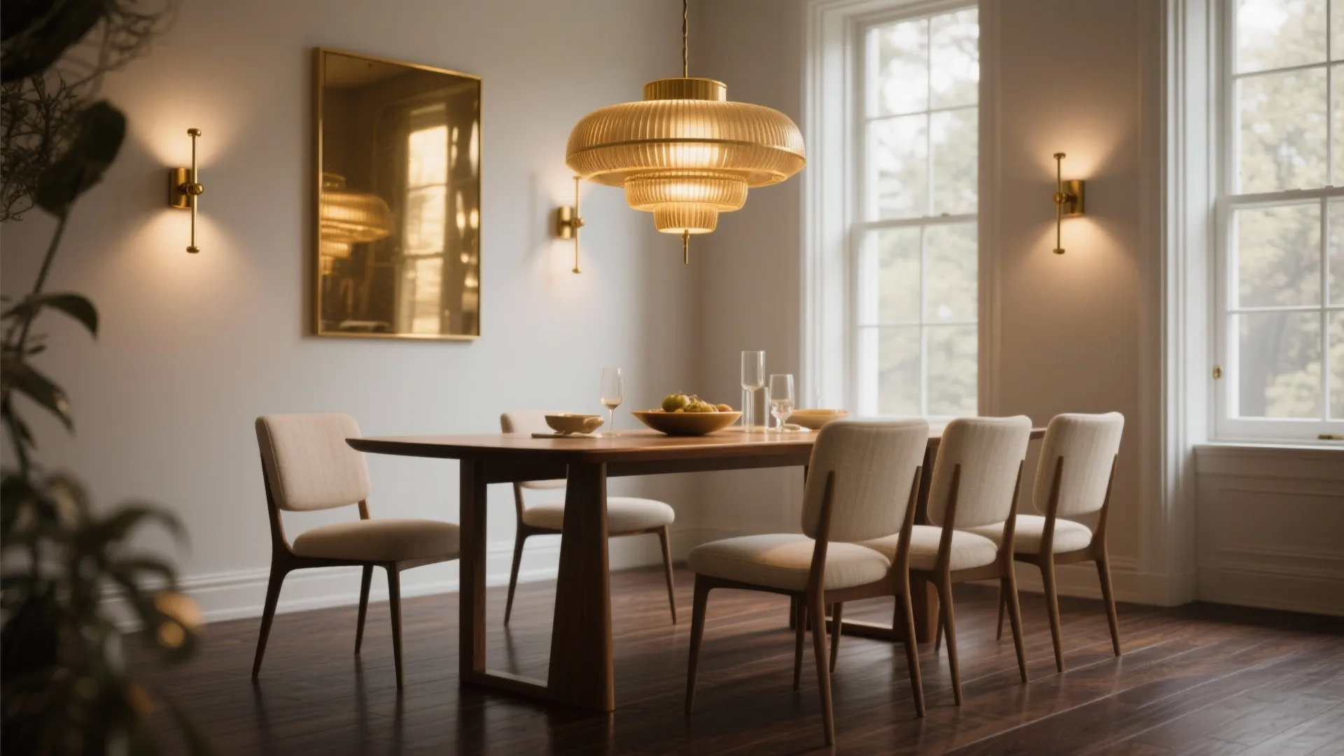 1. Layered Lighting and Warm Metals