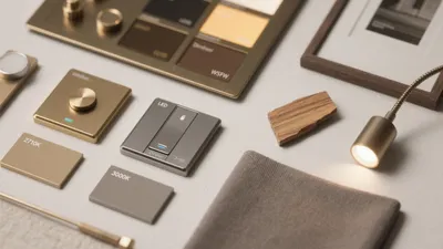 Modern Lighting Controls & Material Samples for Smart Interiors