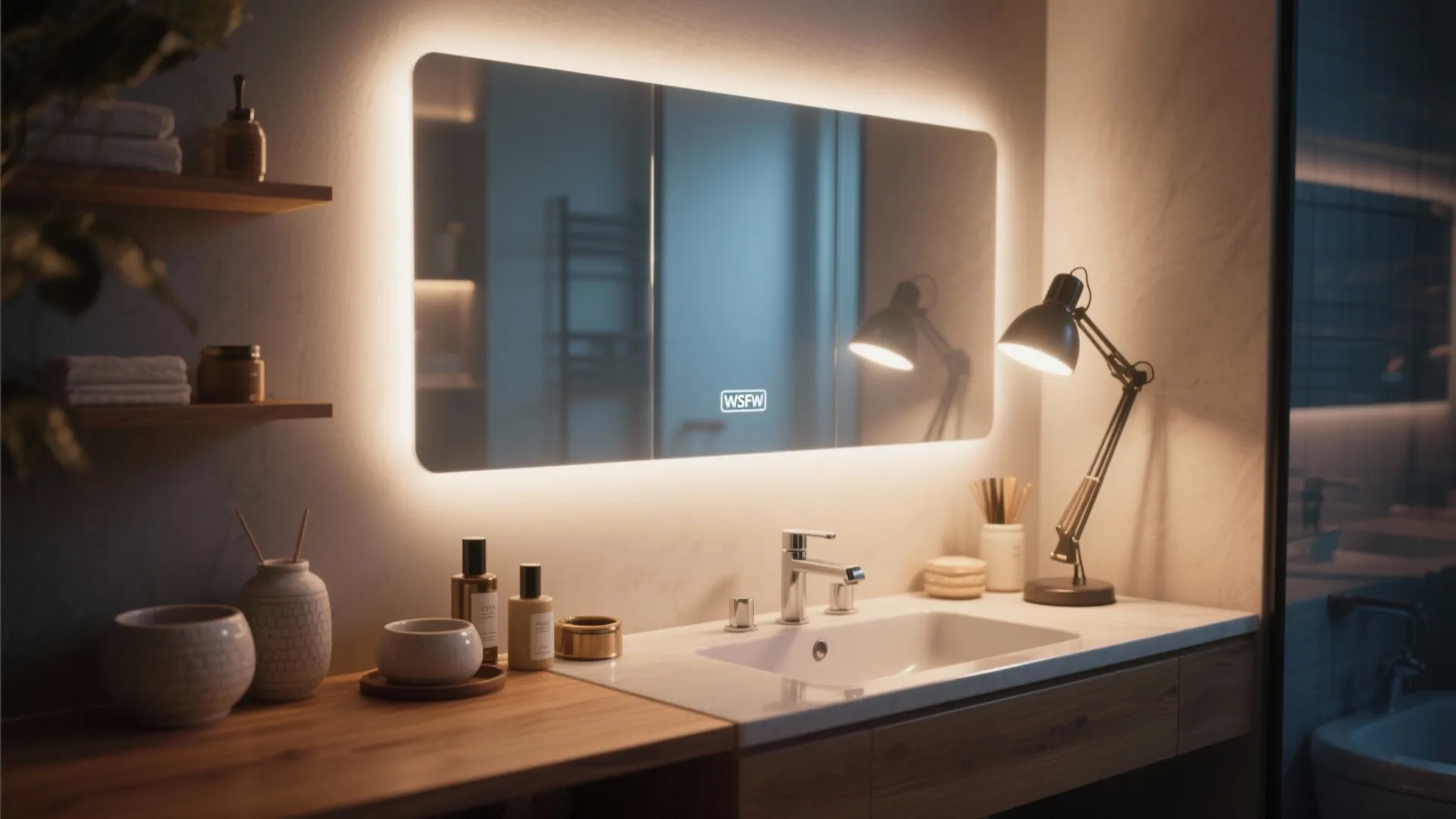 3. Make lighting and mirror choices part of the styling