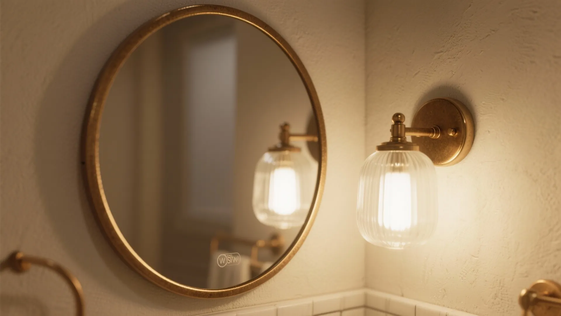 4. Charming Lighting and Mirrors
