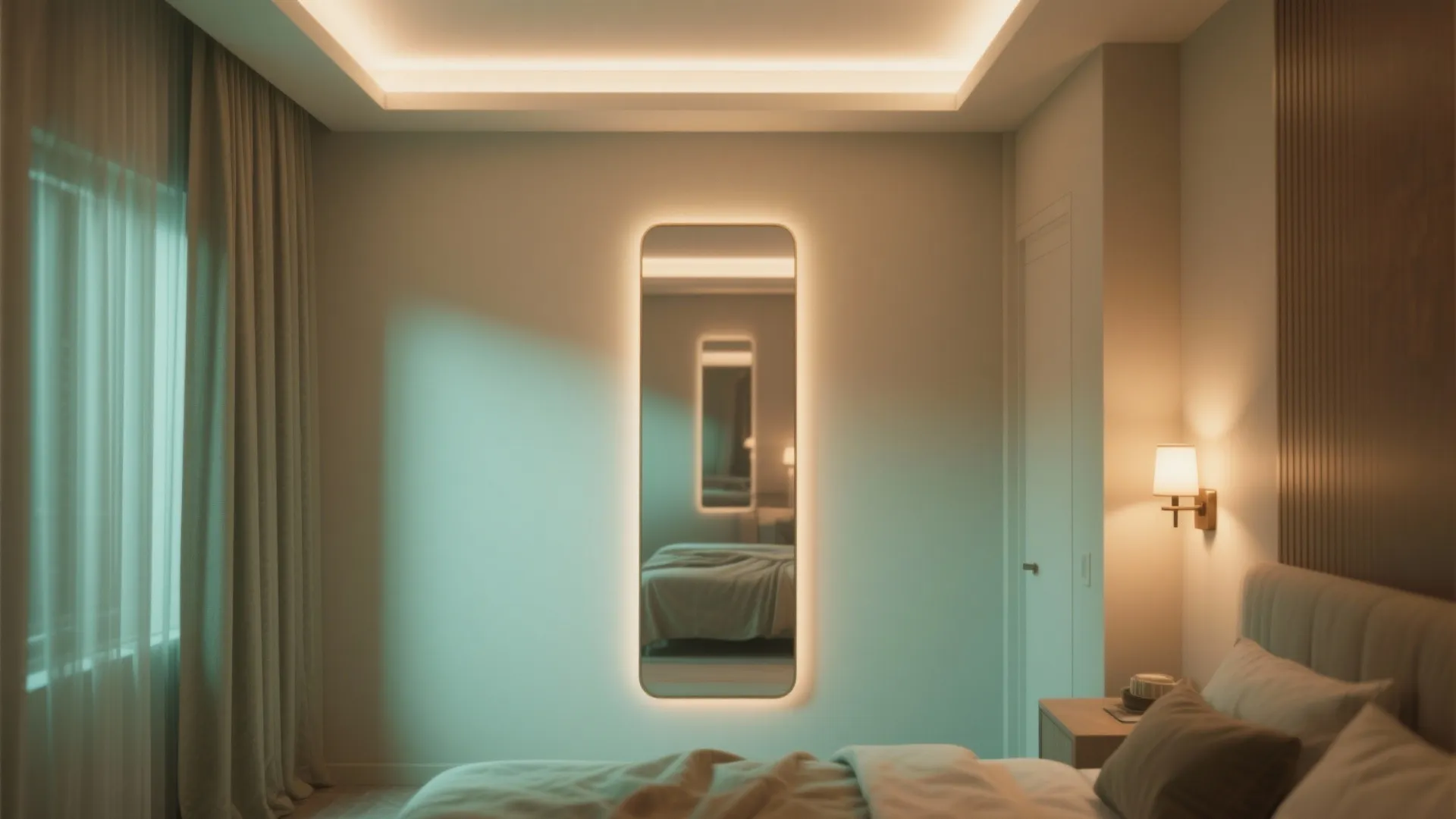 4. Use smart lighting and mirrors to expand perception