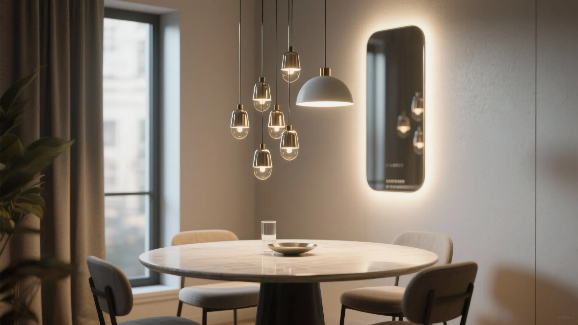 4. Layer compact lighting and mirrors