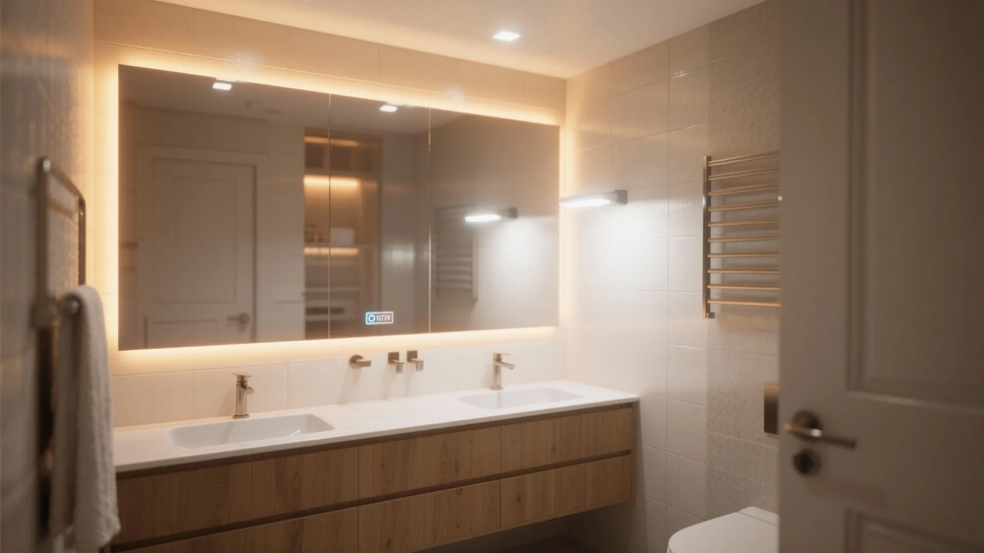 5. Use layered lighting and mirrors for depth