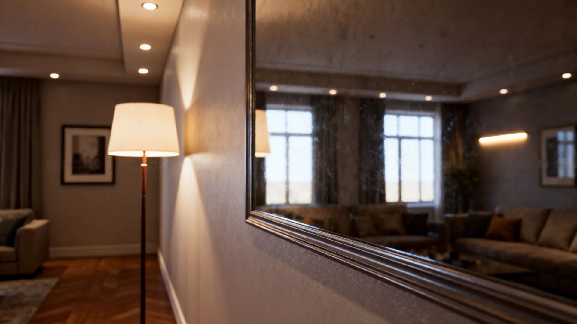 5. Optimize lighting and mirrors for depth