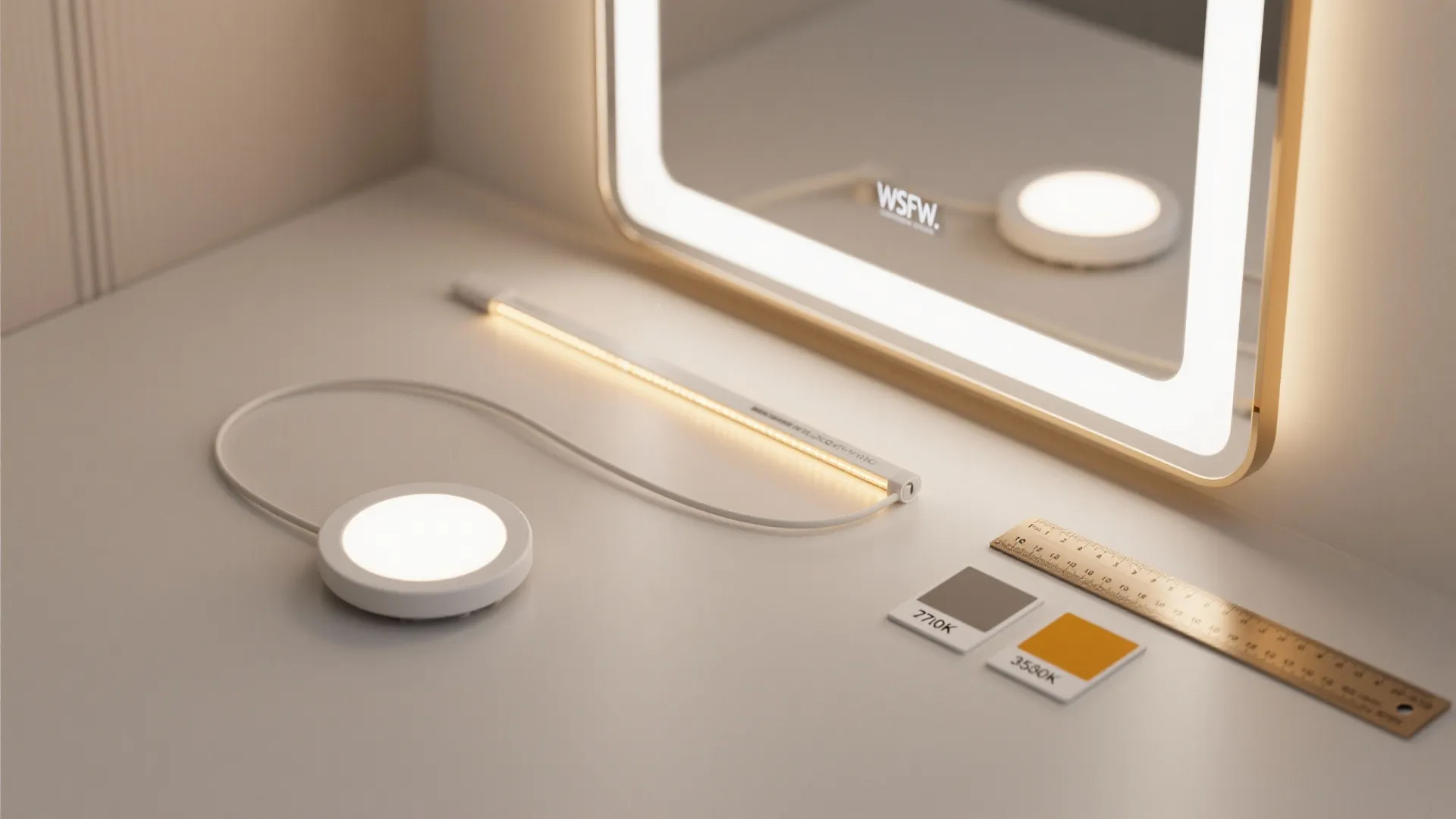 5. Integrated Lighting and Mirrors