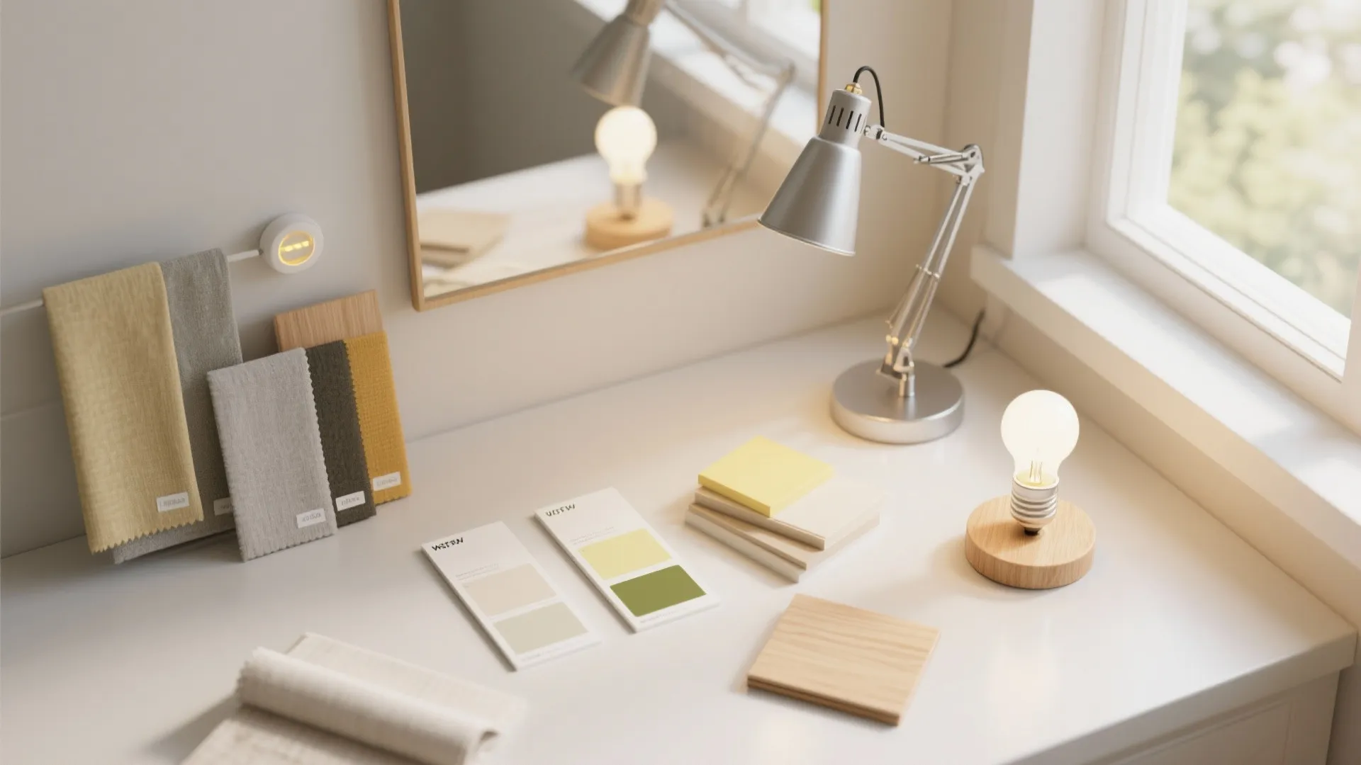 5. Light Colors, Mirrors and Strategic Lighting