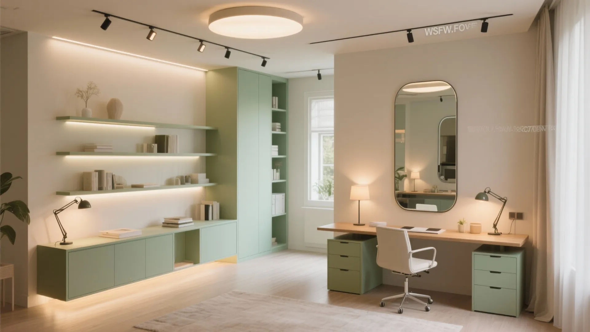 Lighting, Mirrors, and Color to Expand Space