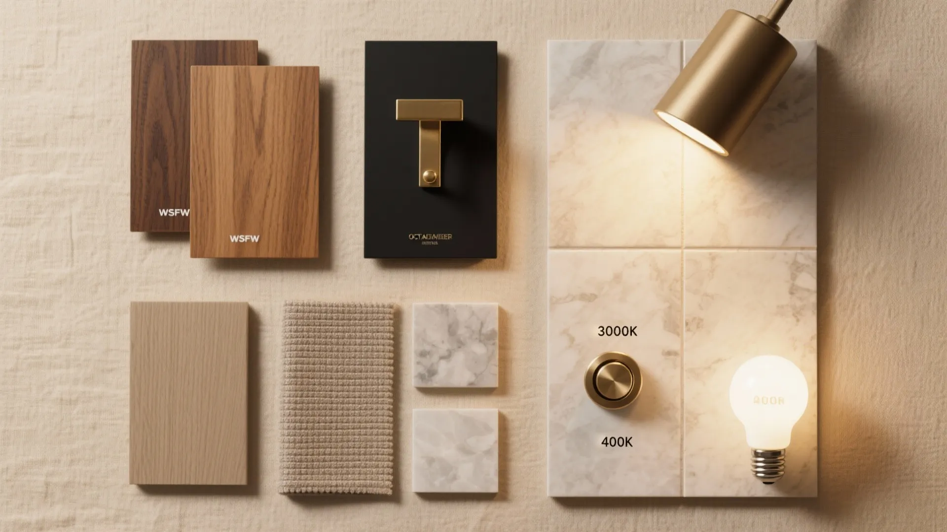 Layered lighting and a warm, durable material palette