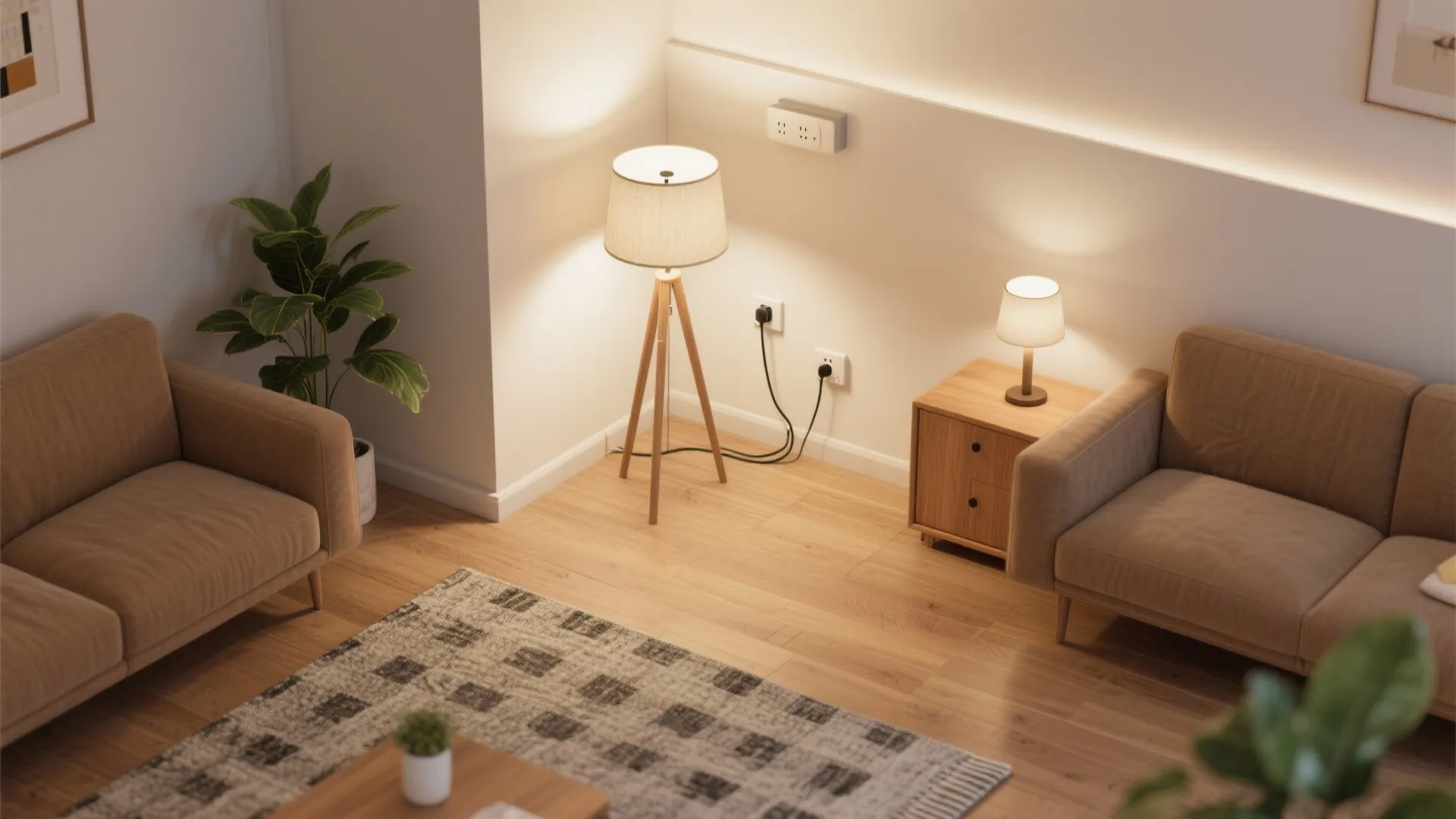 1) Layered Lighting You Can Plug In