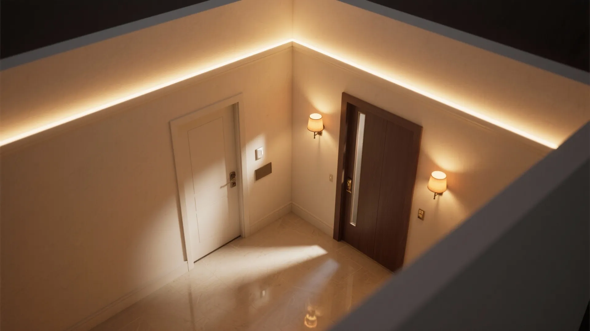 Lighting-led entrance wall strategy