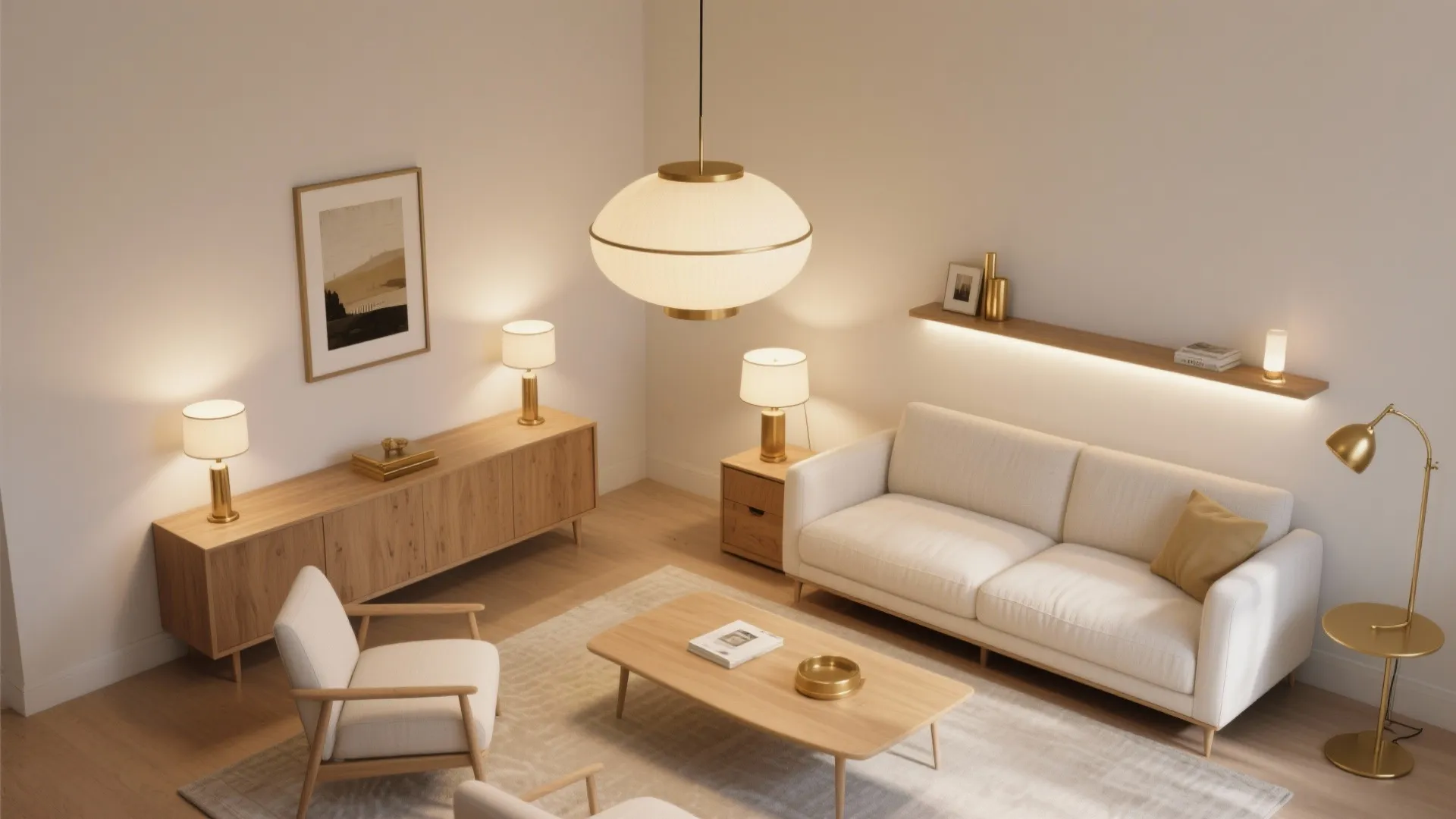 Lighting That Makes White and Gold Glow