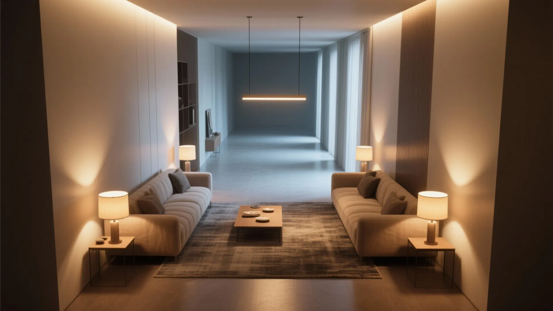 3) Layer lighting to flatten the tunnel effect