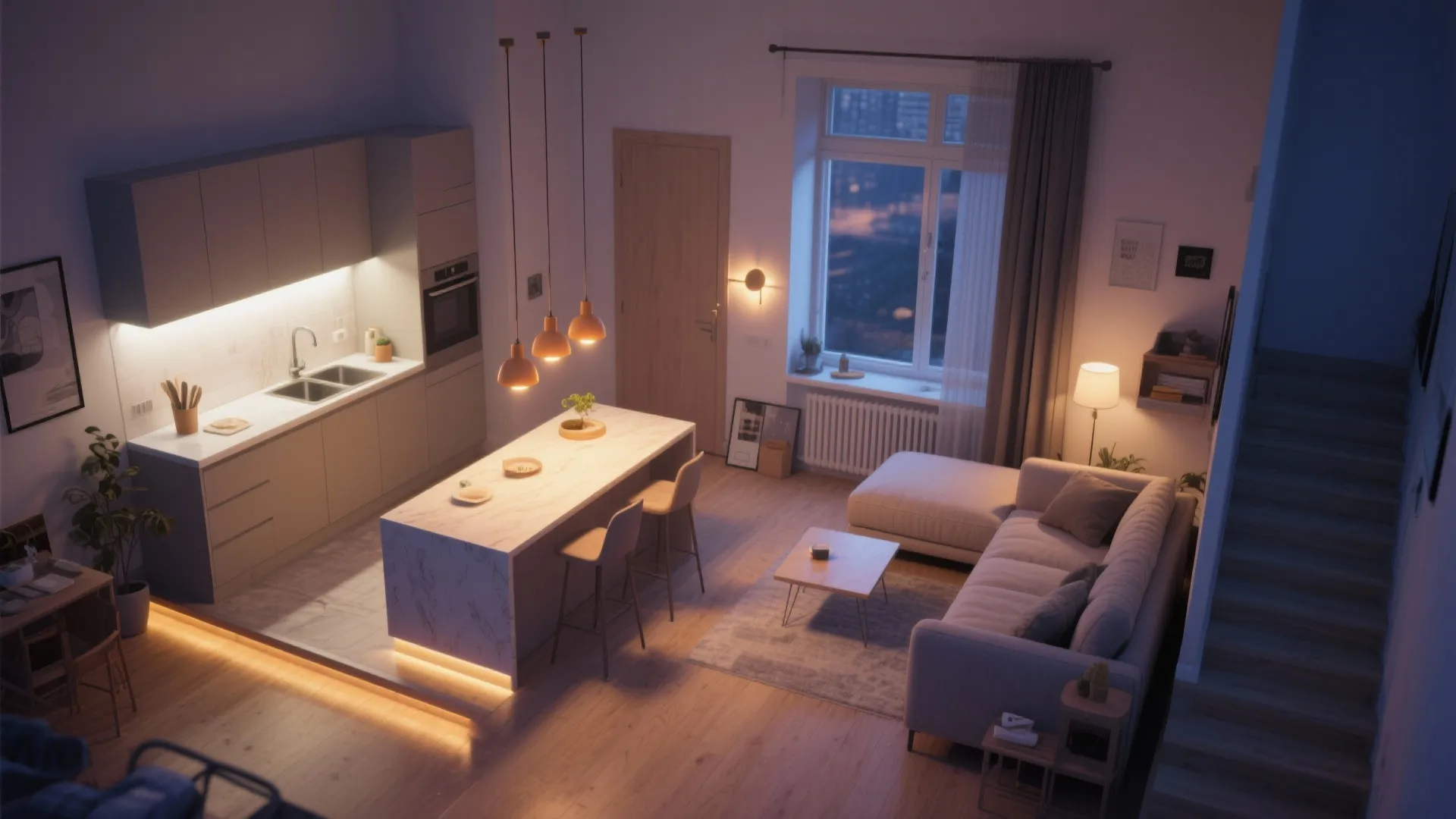 Layered Lighting That Defines Zones