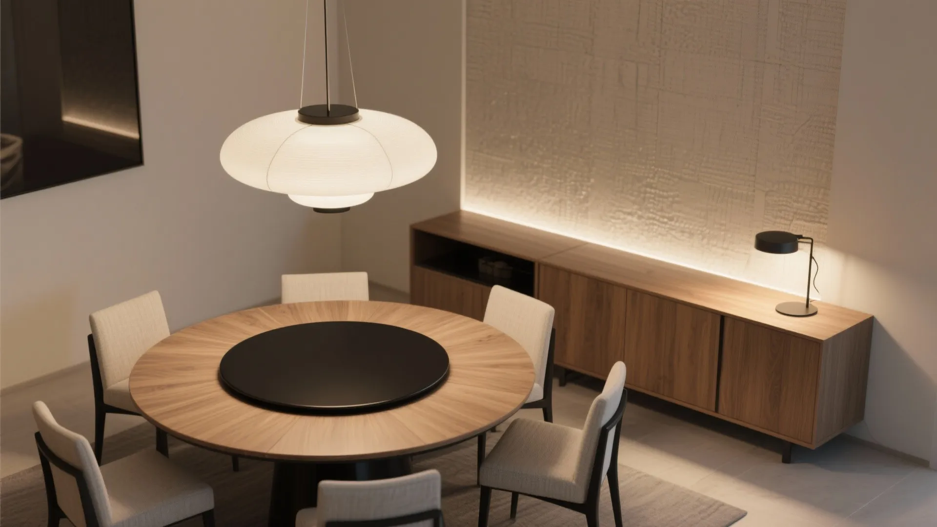 2) Layered, sculptural lighting