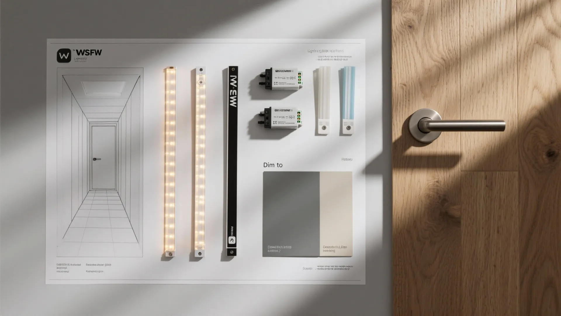 5) Light-layering with backlit reveal and matte finishes