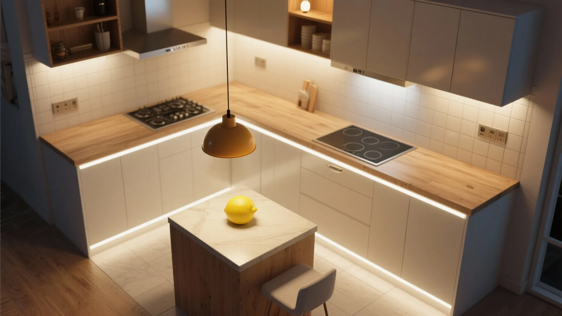 Layered lighting and a statement accent