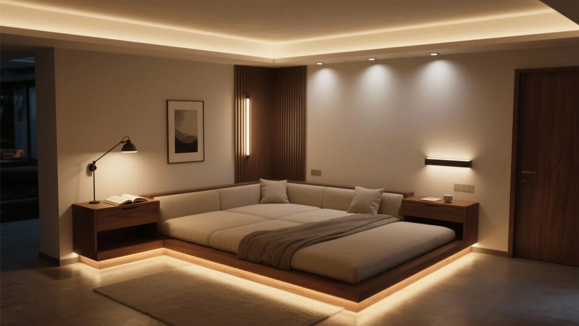 Low-Seat Diwan + Layered Lighting for Calm Evenings