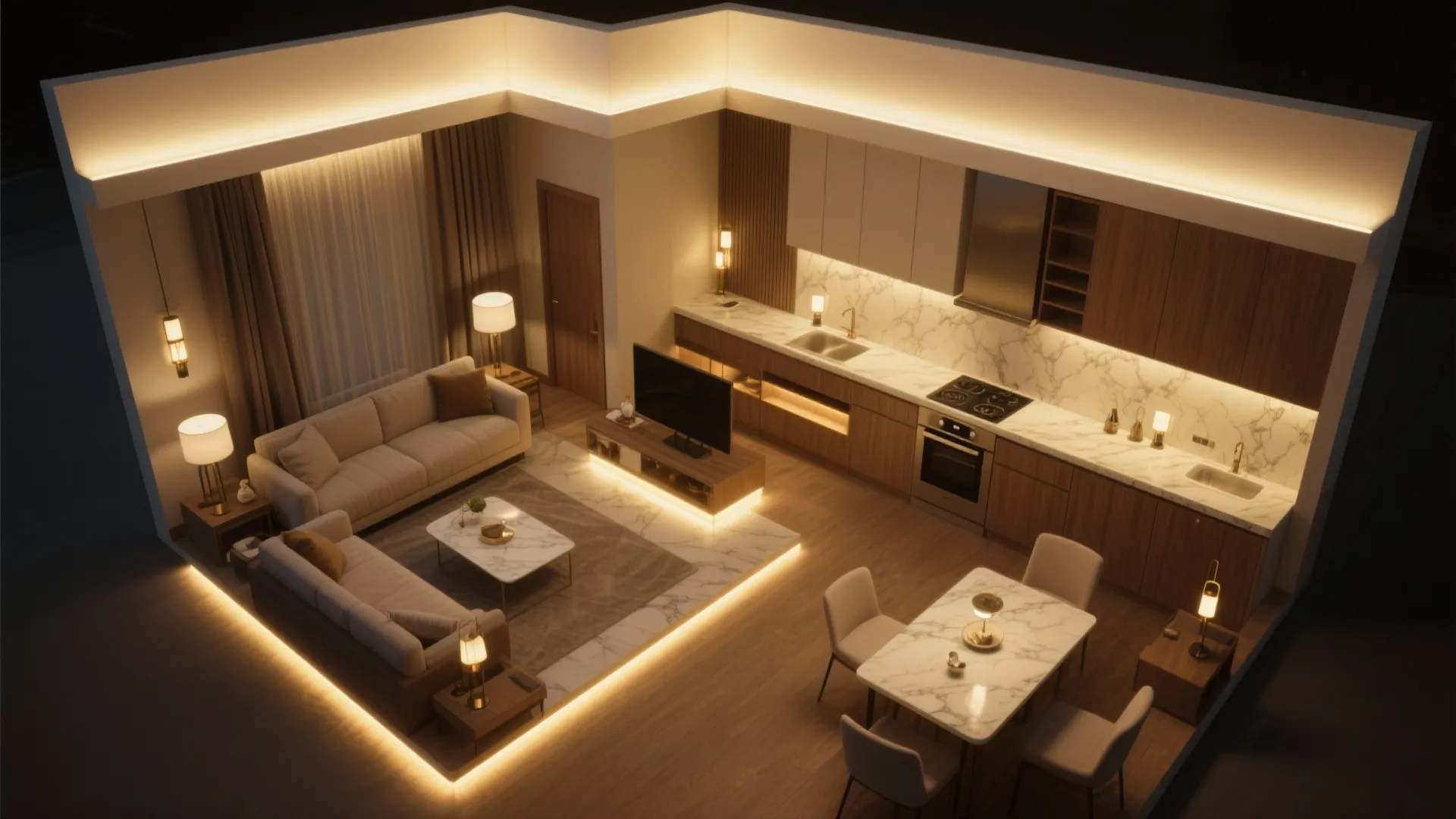 Layered Lighting for Boutique-Hotel Ambience