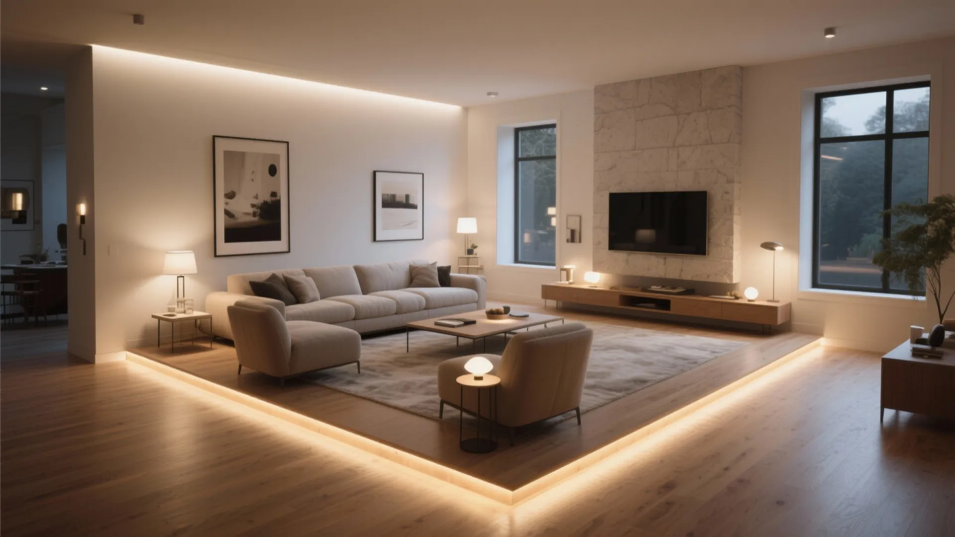 Lighting That Honors Art and Skyline Views