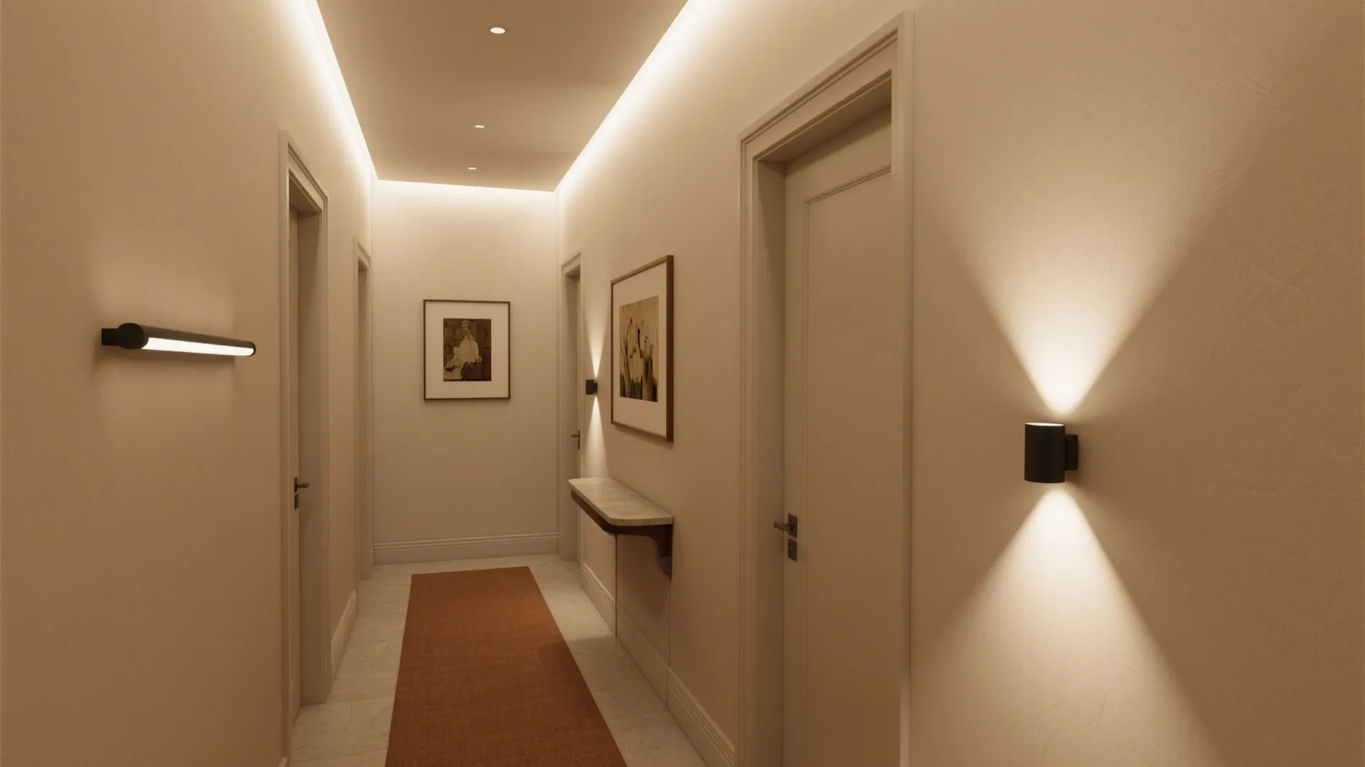 Layered Lighting That Flatters Narrow Halls
