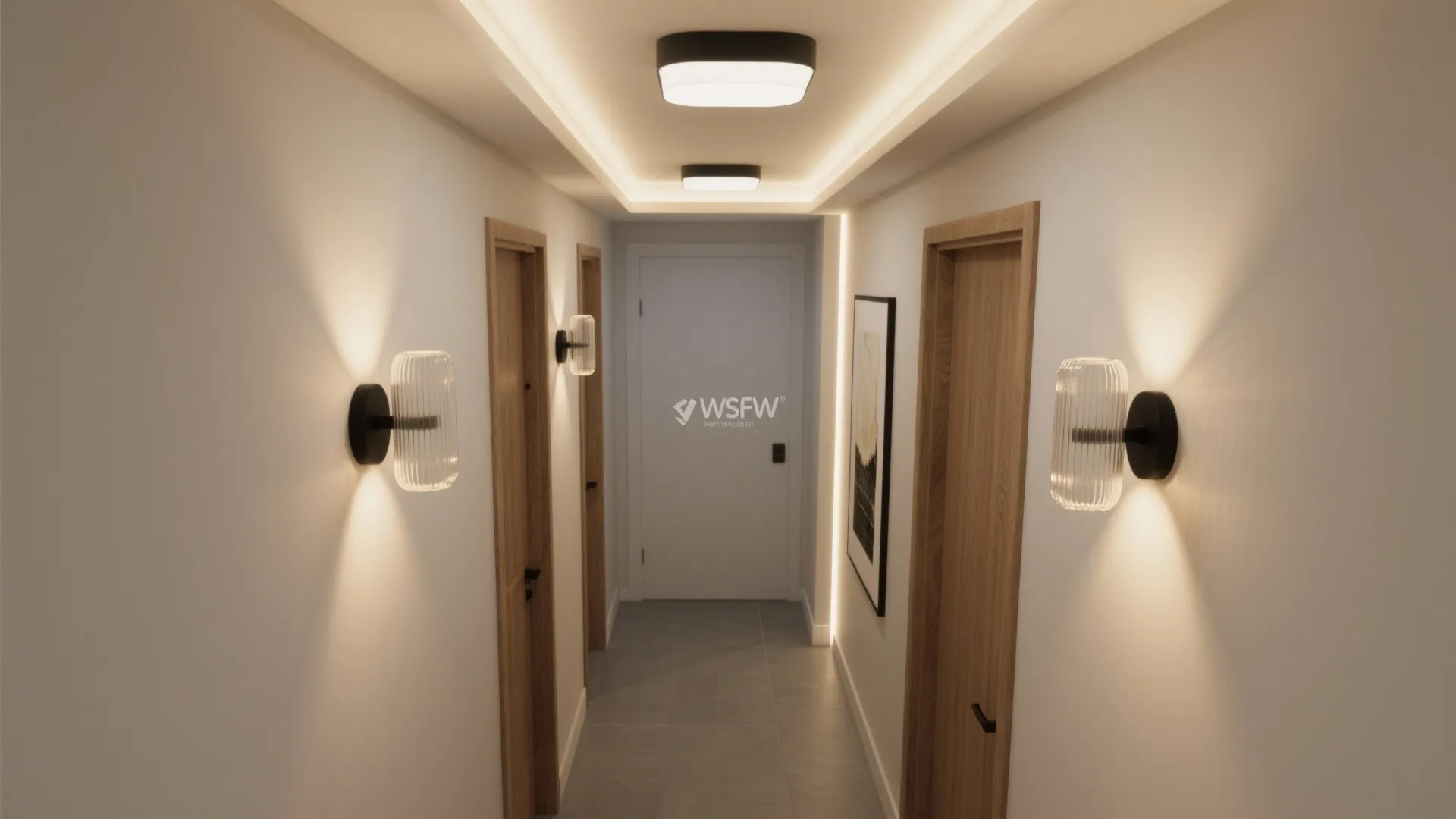 Layered Hall Lighting with a Focal Moment