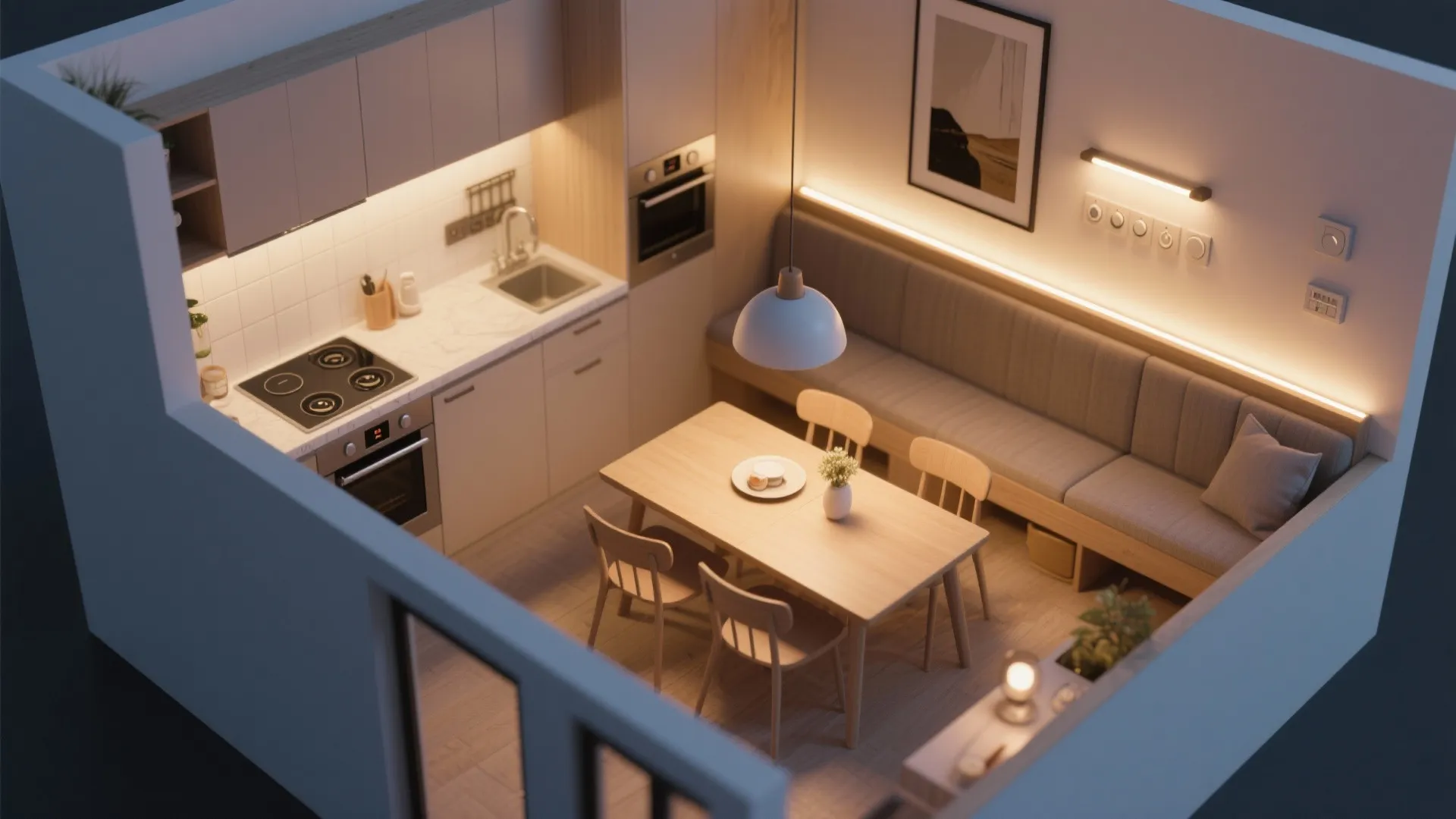 Flexible lighting: layered, dimmable, and low-glare