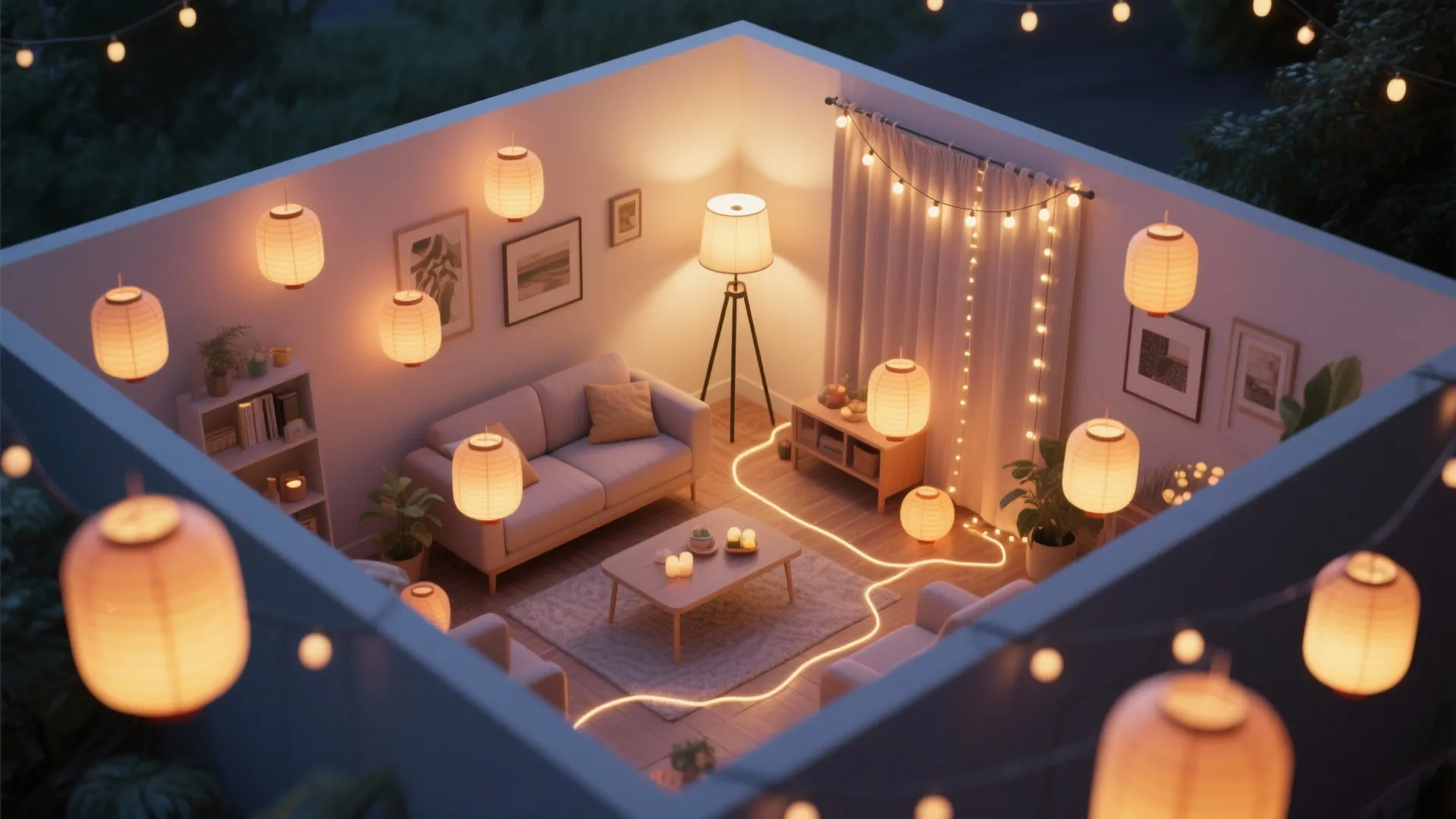 Gentle Lighting: Lanterns, Warm LEDs, and Dimmer Strategy