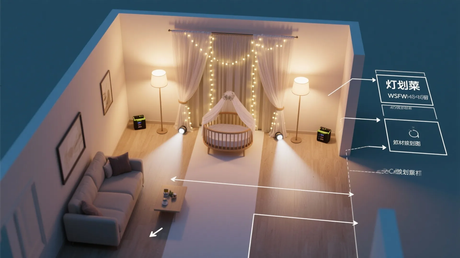 Ambient Glow: Fairy Lights and Hidden Uplights