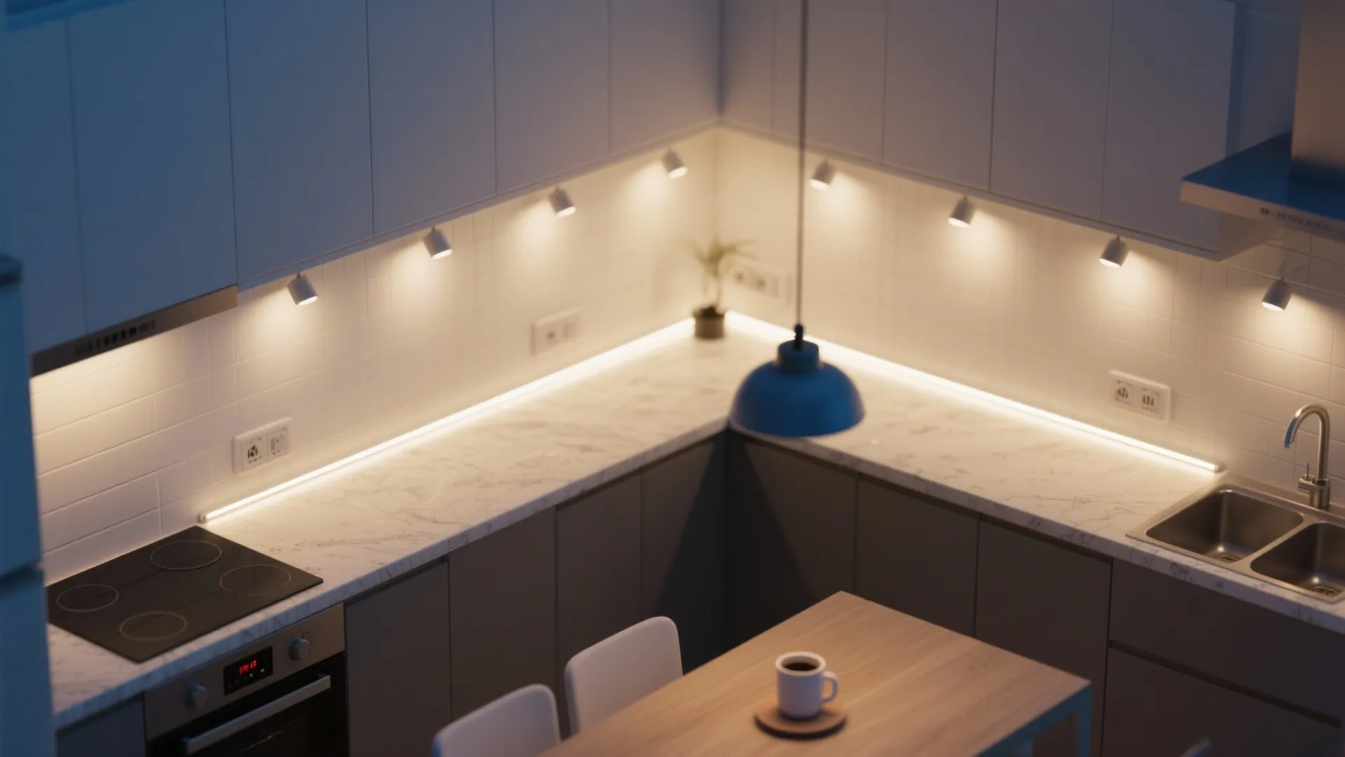 Layered Lighting That Guides Tasks