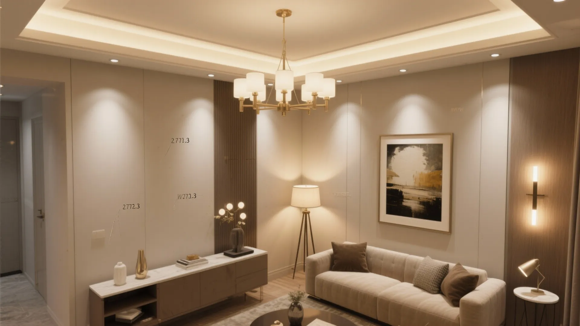 Statement Lighting Layers with Sculptural Forms