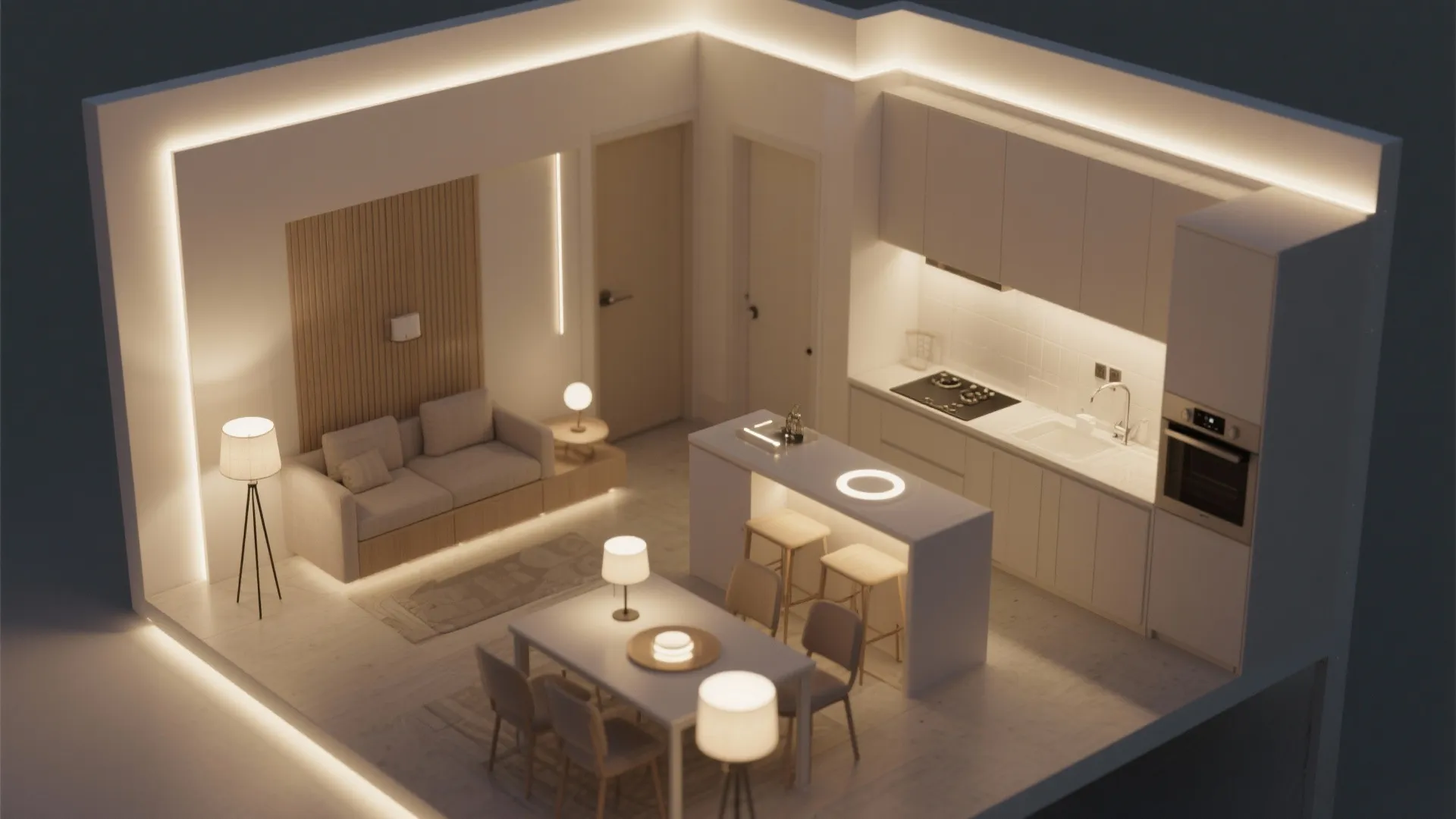 Layered Ambient Lighting with Smart Dimmers