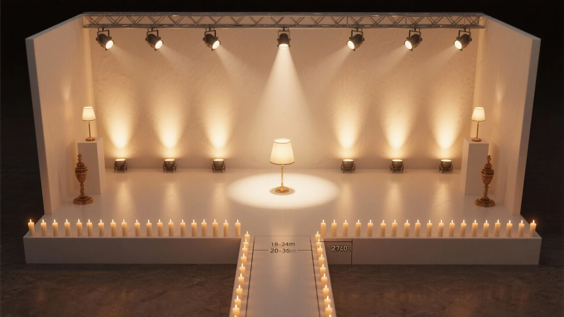 Layered Lighting: Uplights, Pin Spots, and Candle Lines