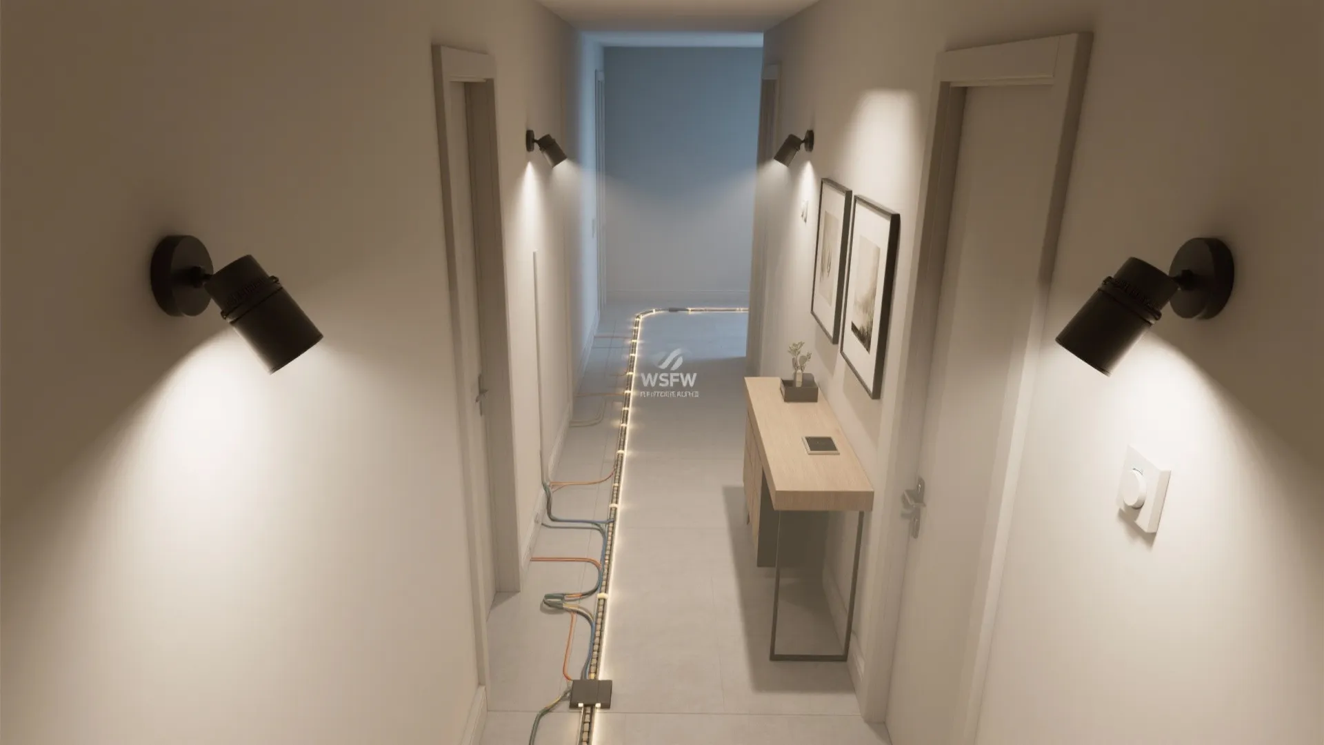 Layered Track Lighting Modules