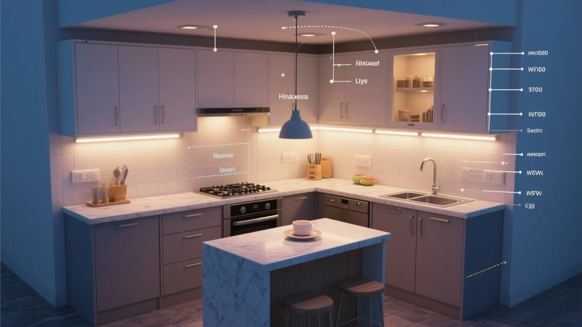 Integrated lighting layers