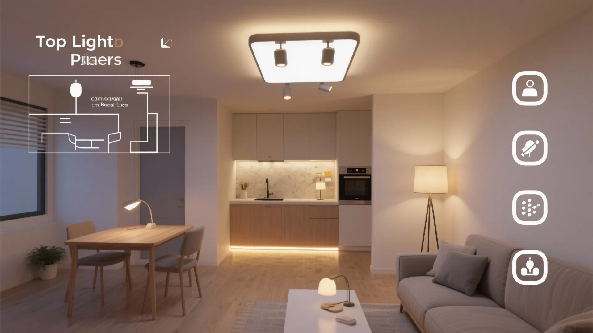 5) Layered lighting that flexes from work to wind-down