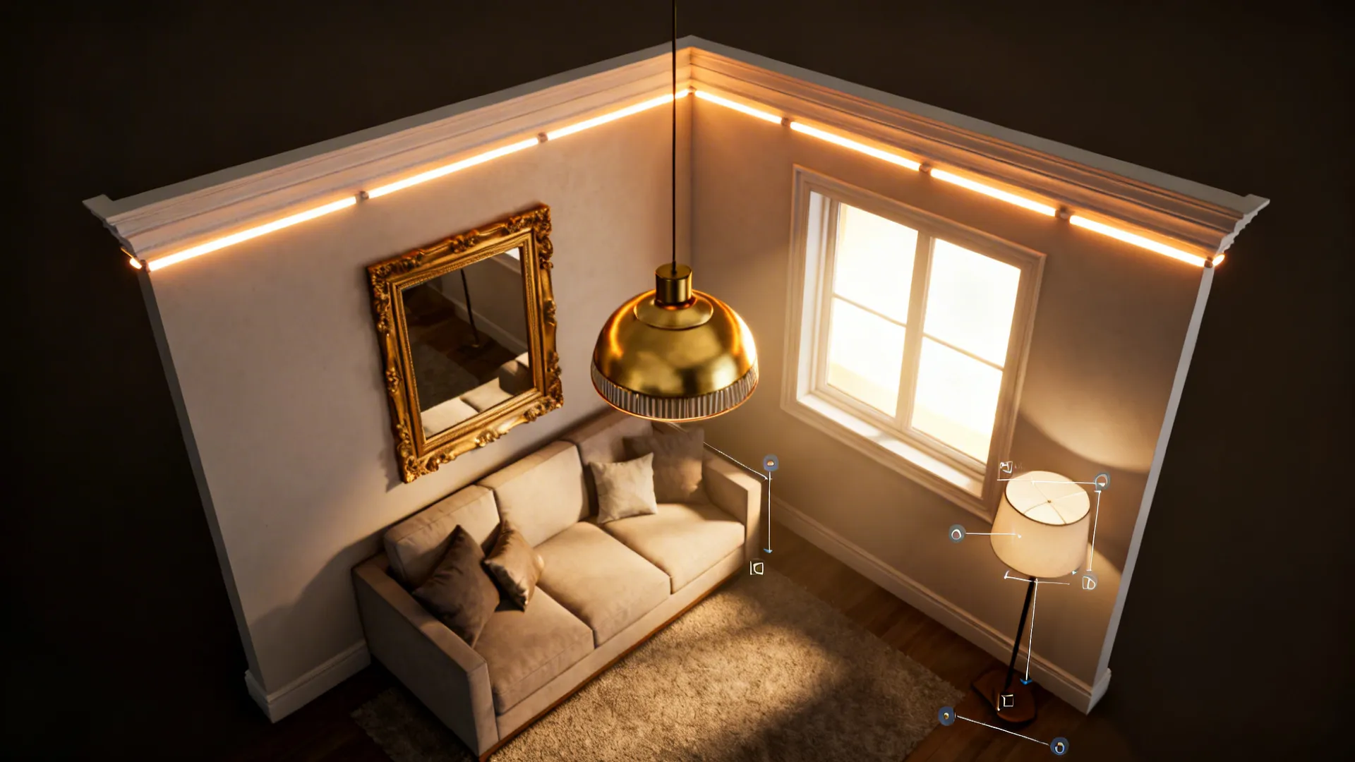 5. Smart Lighting and Reflective Surfaces