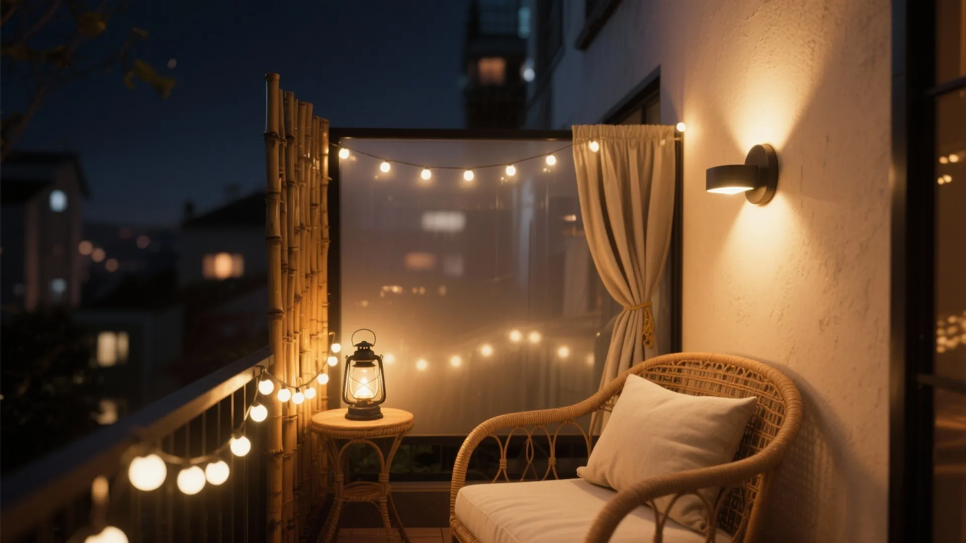 Layered Lighting and Privacy Screens