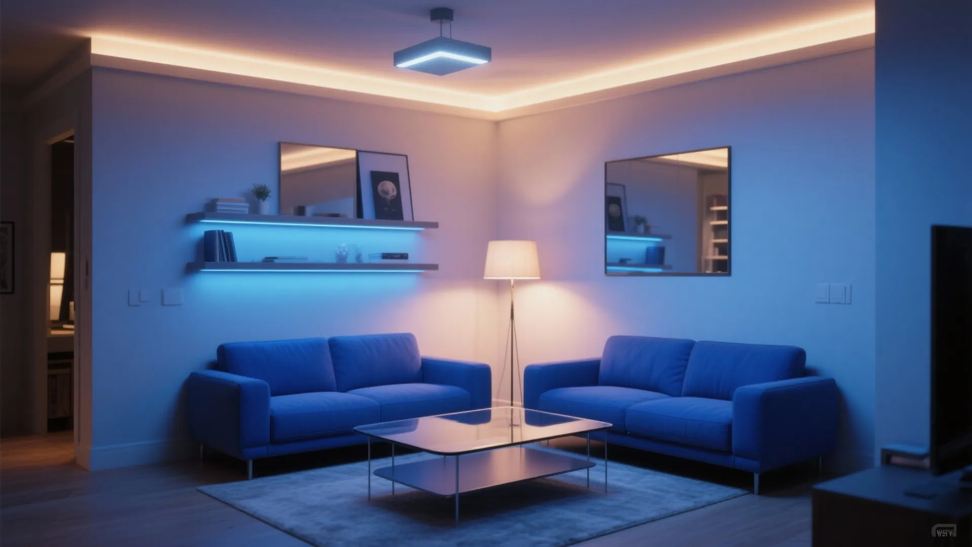 5. Smart lighting and reflective surfaces