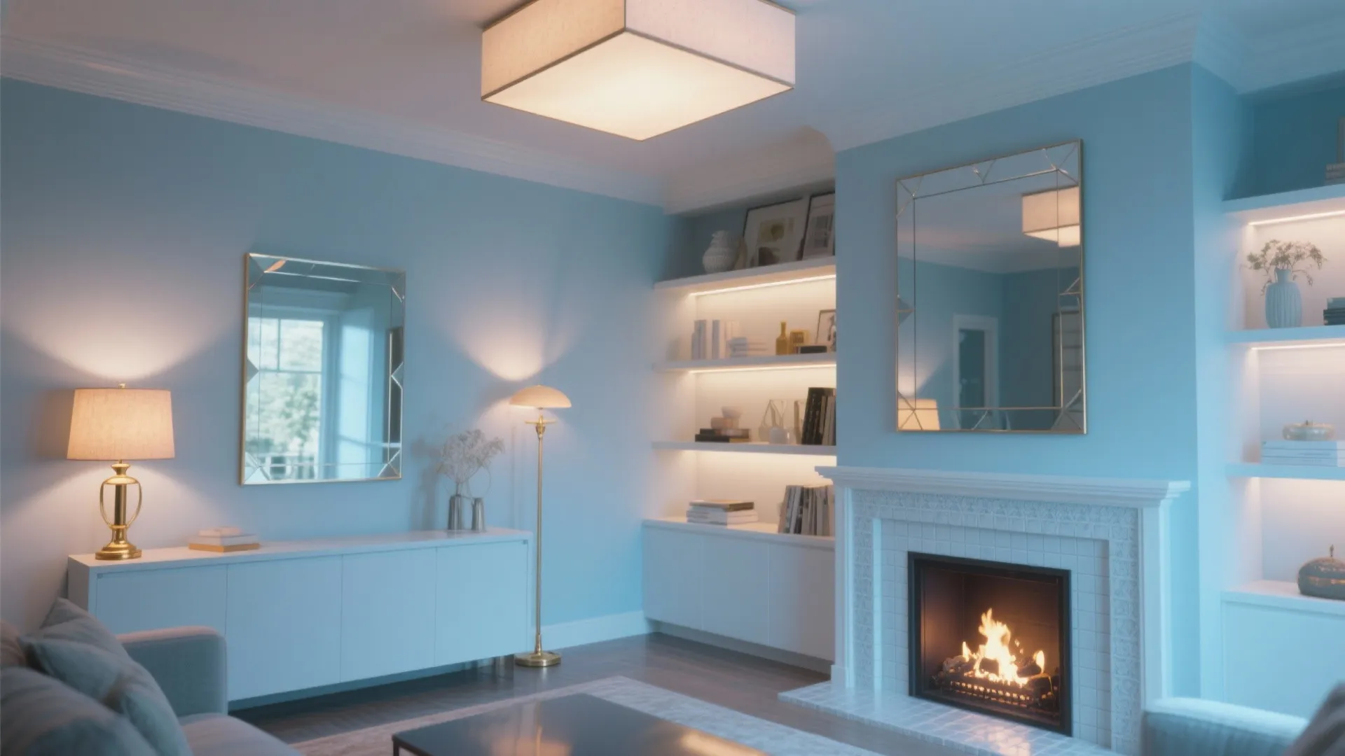 4. Layered Lighting and Reflective Surfaces