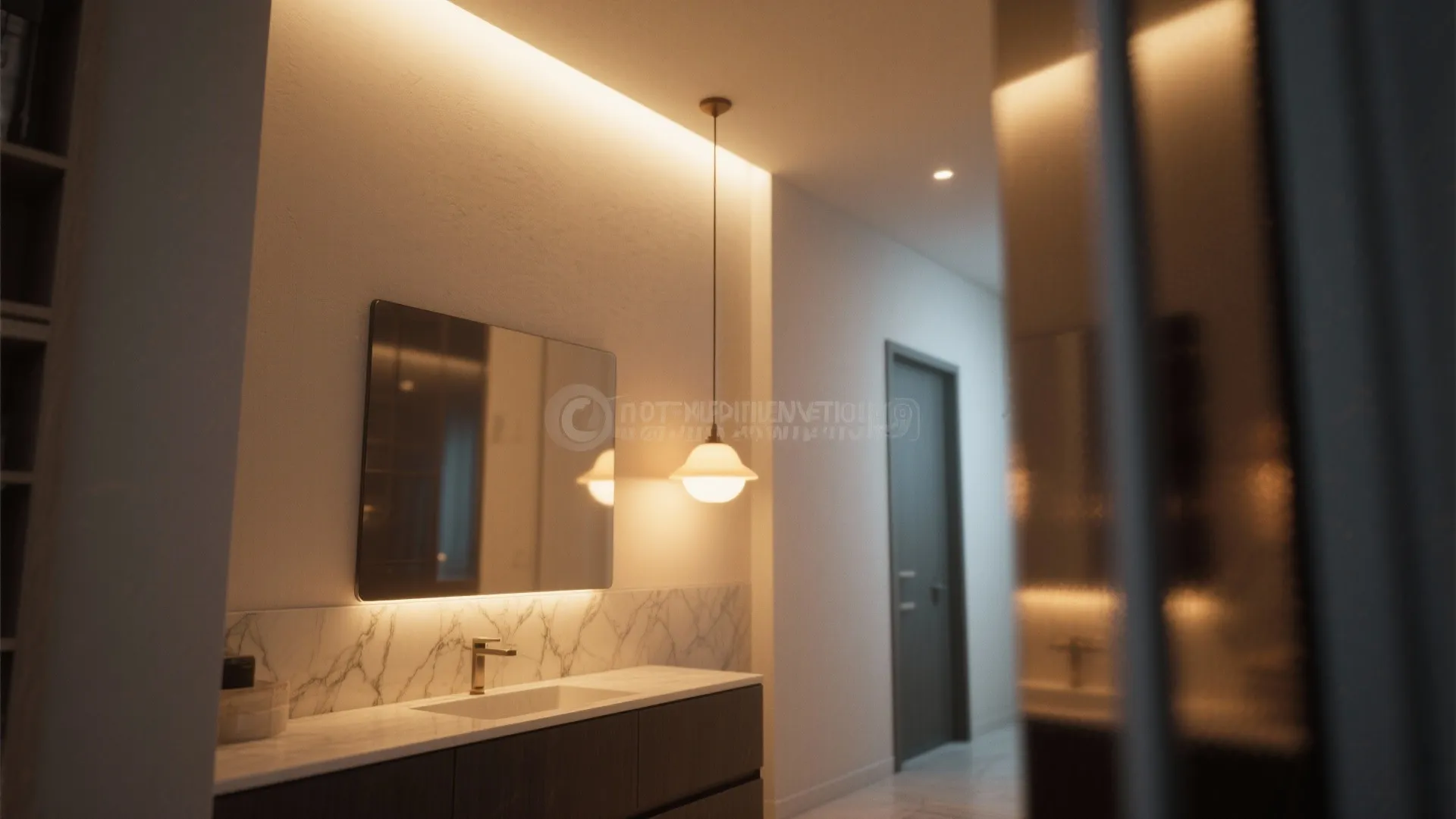 5. Layered lighting and reflective finishes
