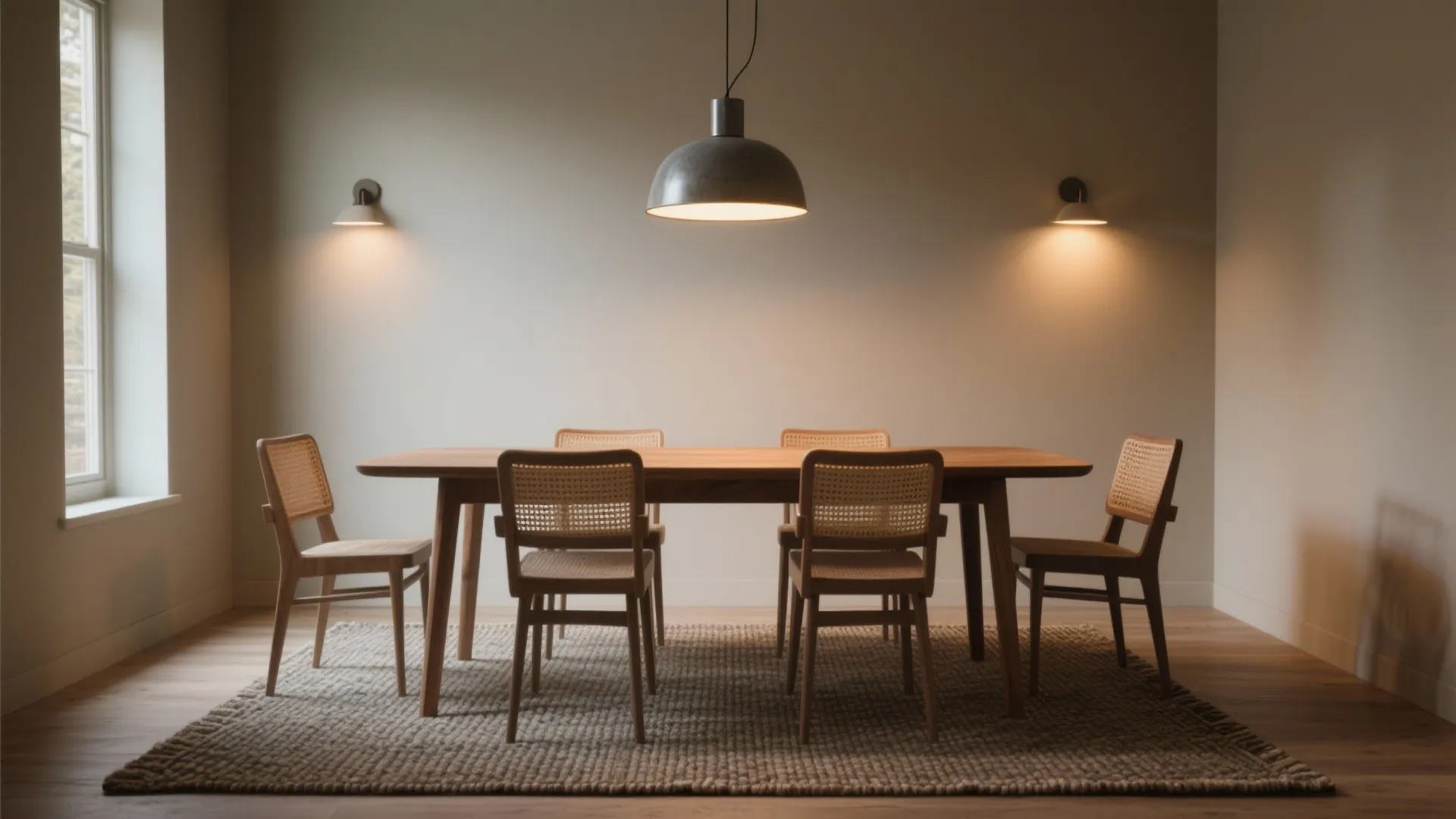 3. Layer lighting and rugs to define the nook