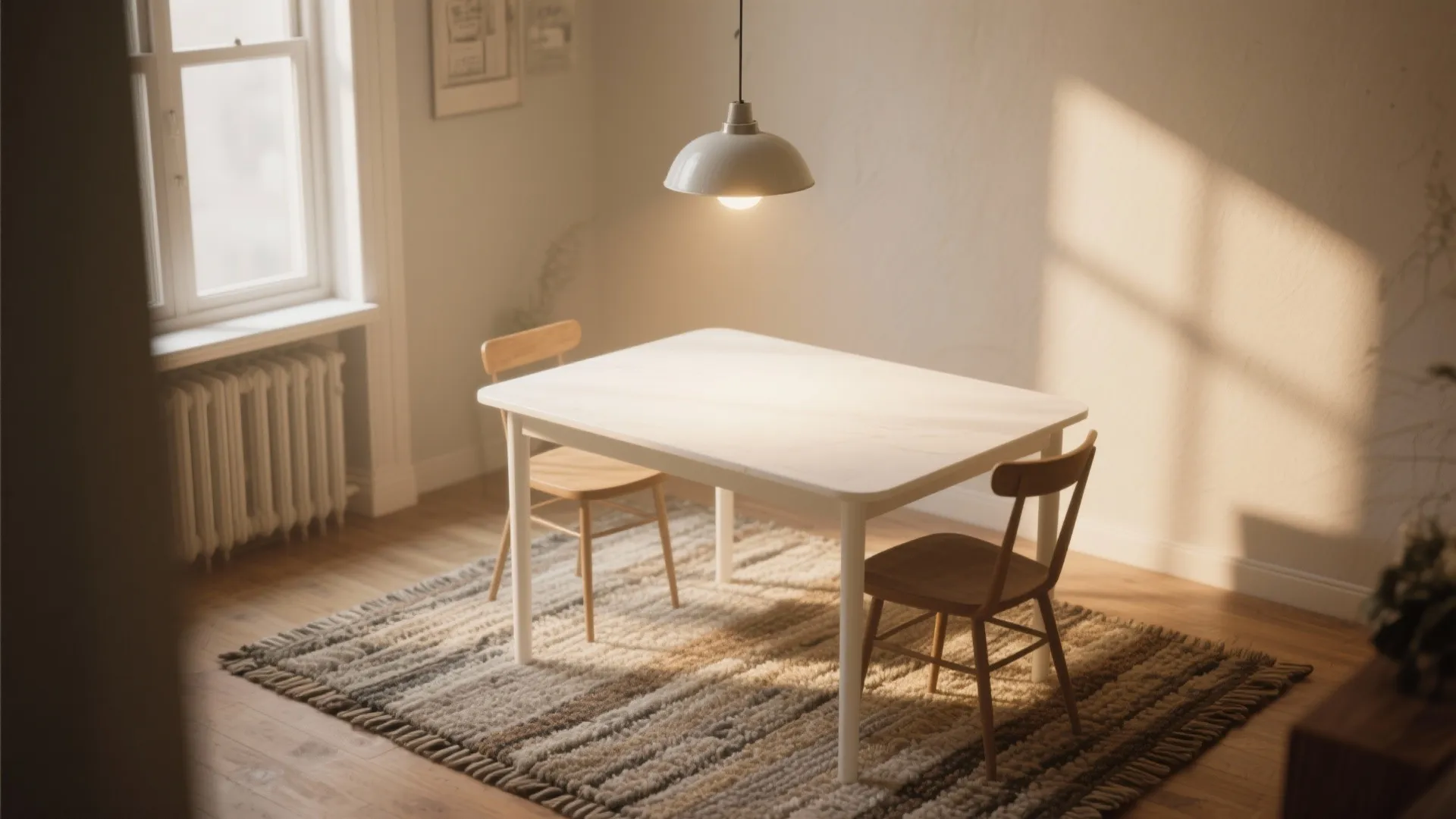 4. Define the spot with lighting and rug