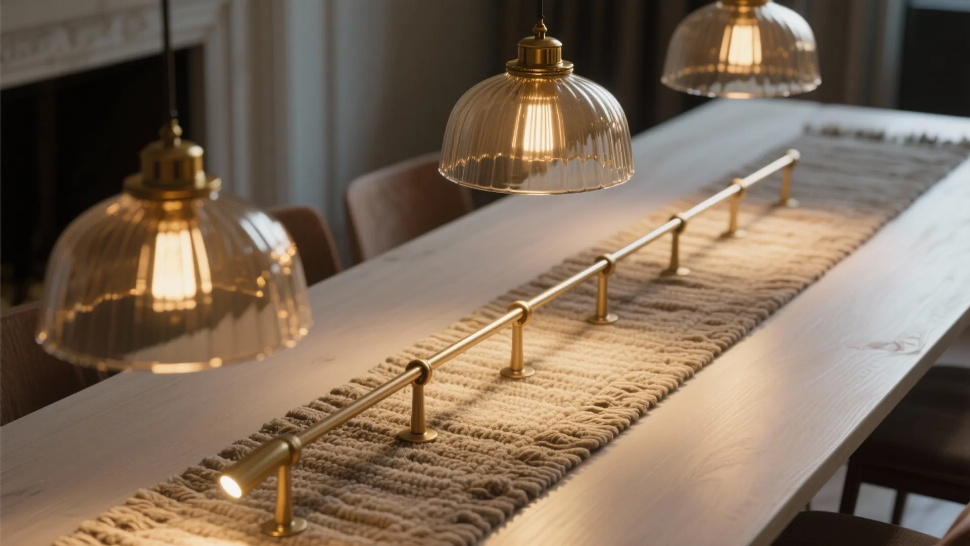 3. Break the scale with layered lighting and rugs