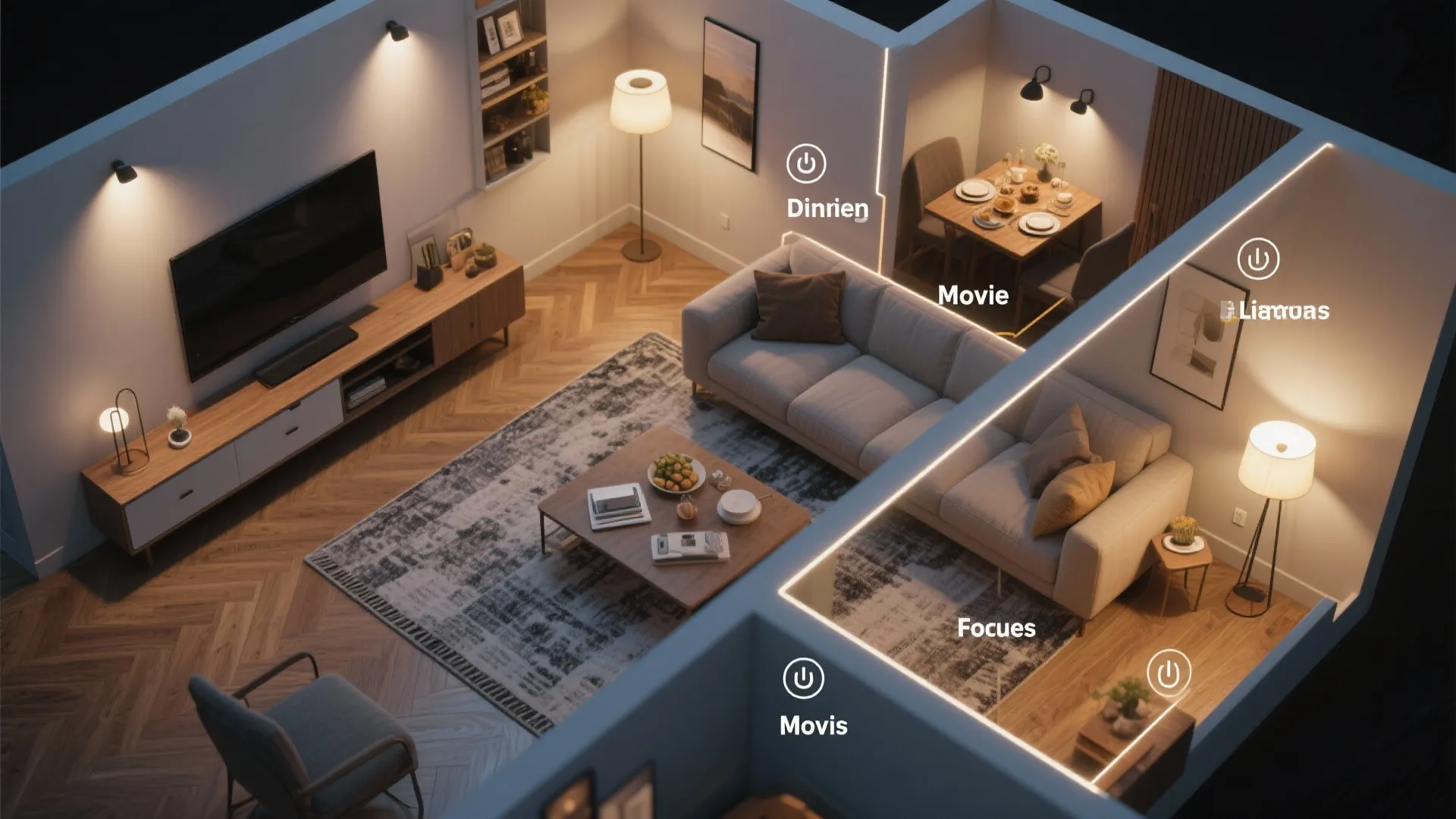 Dimming and Scenes: One Room, Many Moods