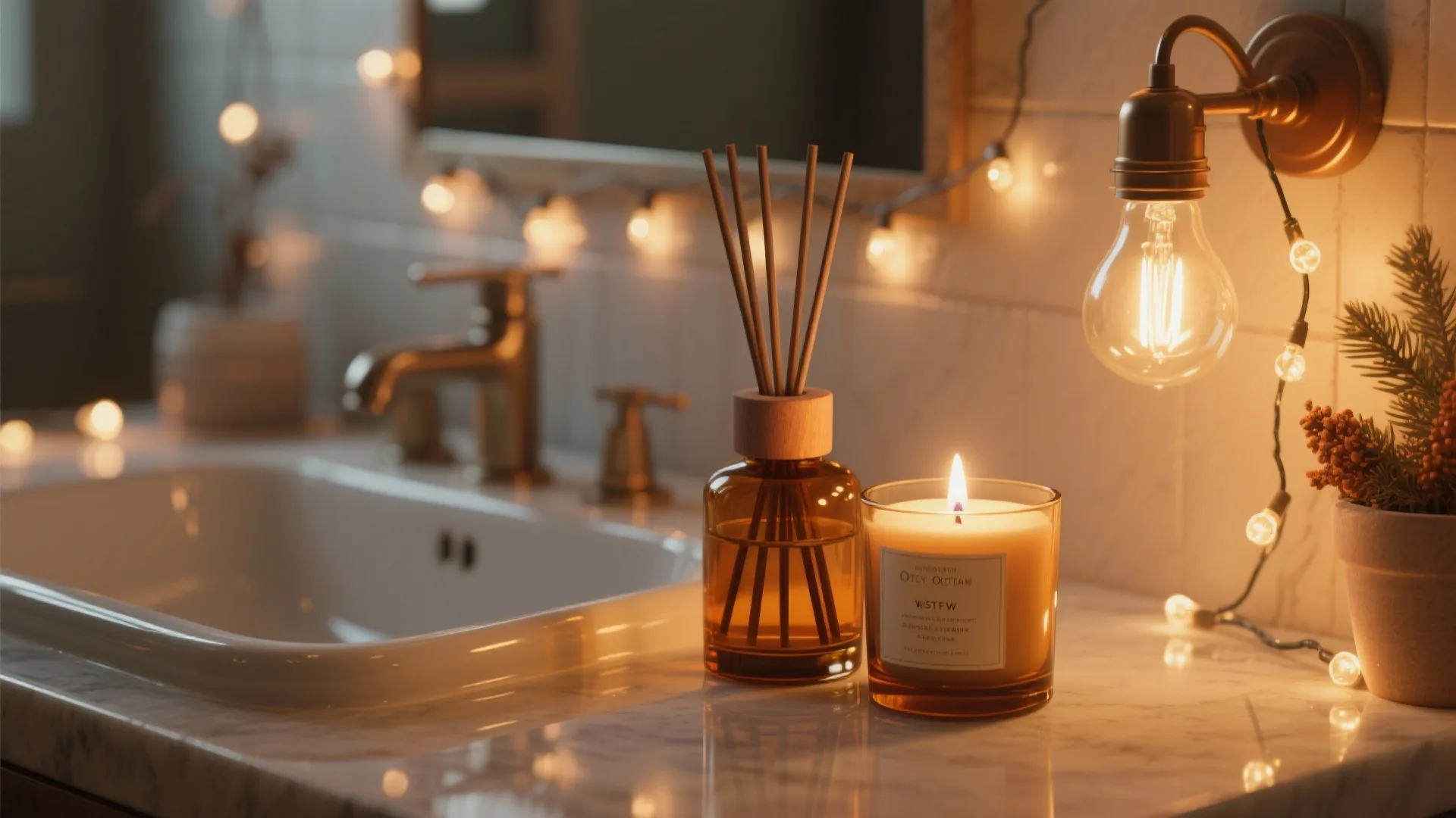 2. Add Seasonal Lighting and Scent