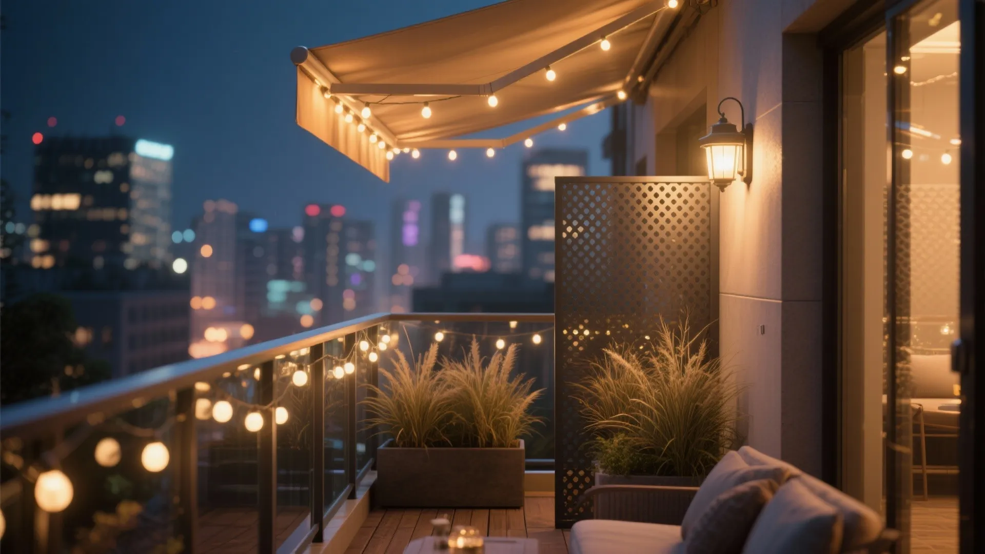 5) Layered Lighting, Privacy, and Microclimate Control