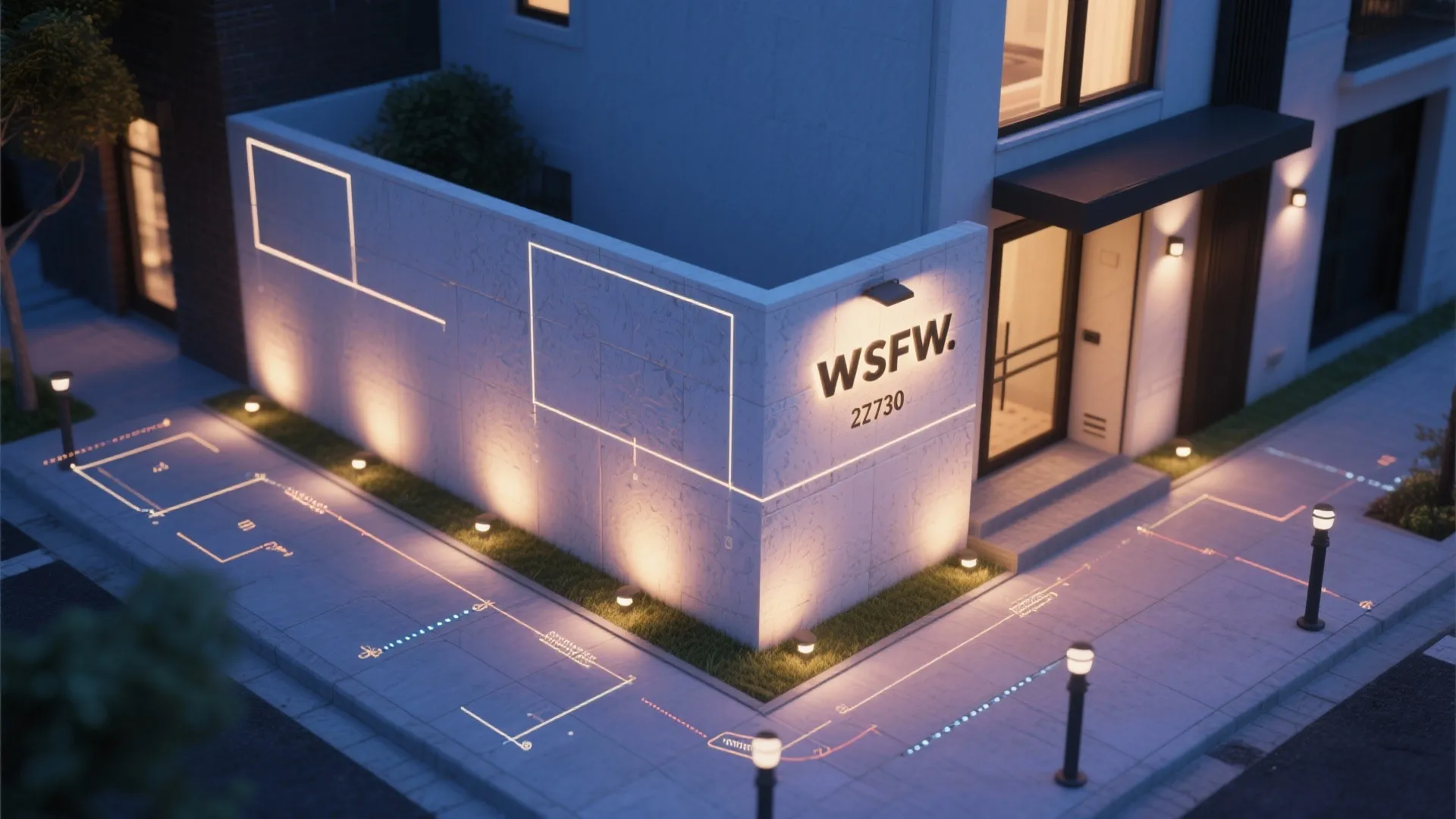 Integrated Lighting and Address Signage