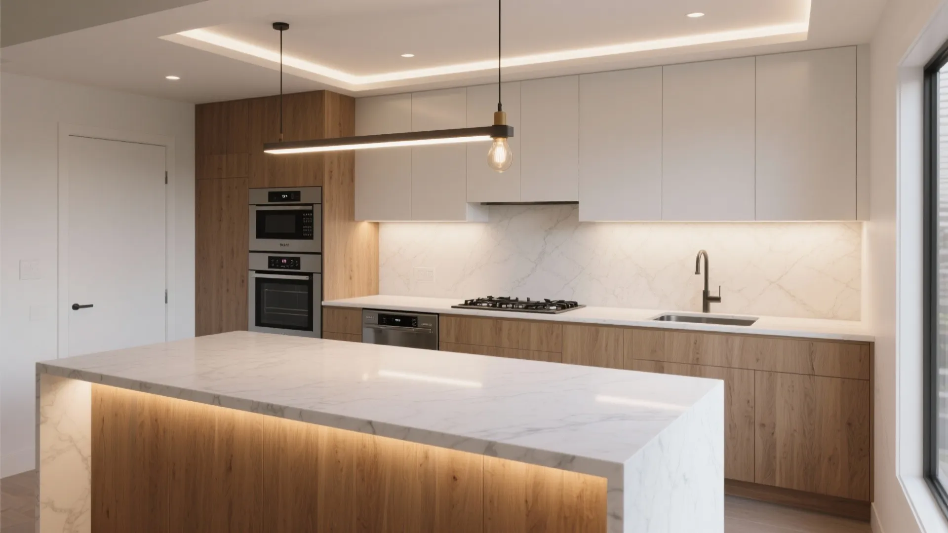 Layered Lighting and Slim Appliances